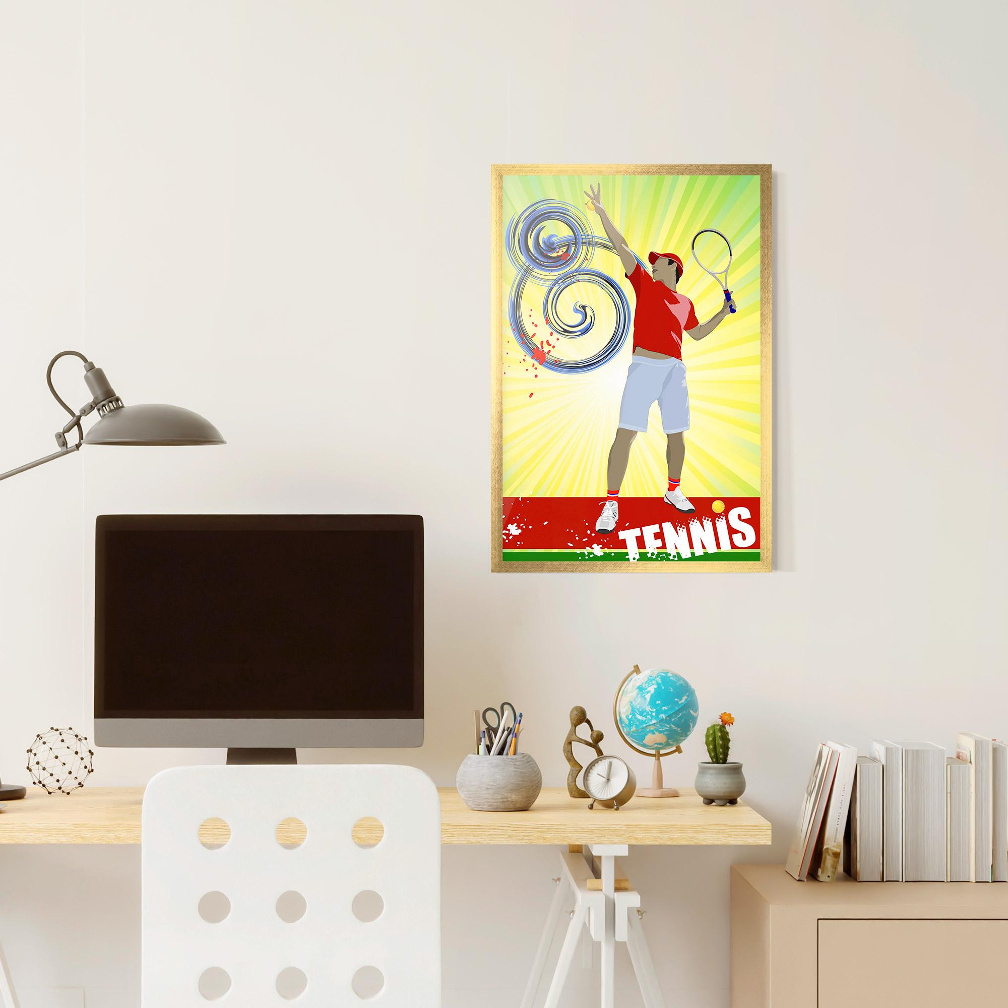 Gerahmte Poster Tennis Spiral mockup 6