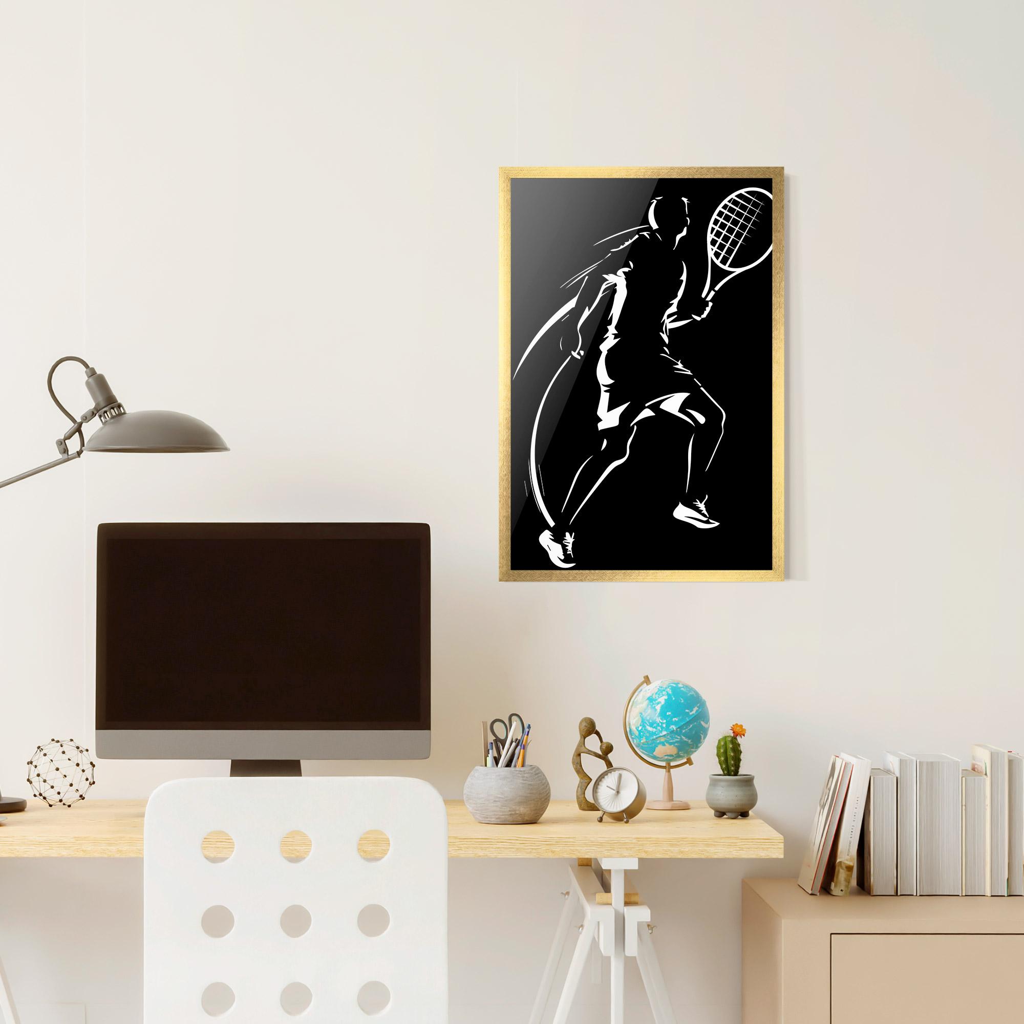 Gerahmte Poster White Line Tennis mockup 6