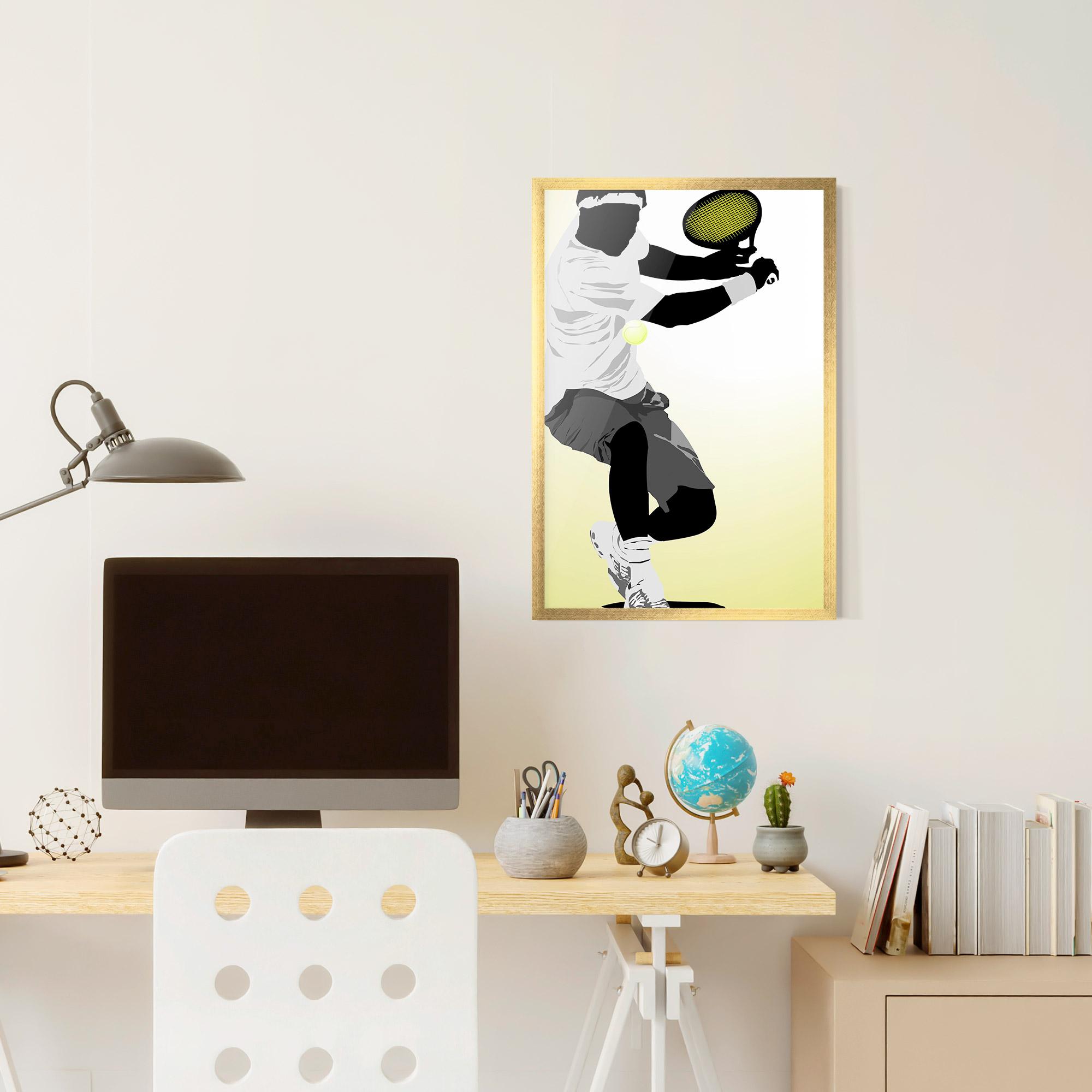Gerahmte Poster Yellow Light Tennis mockup 6
