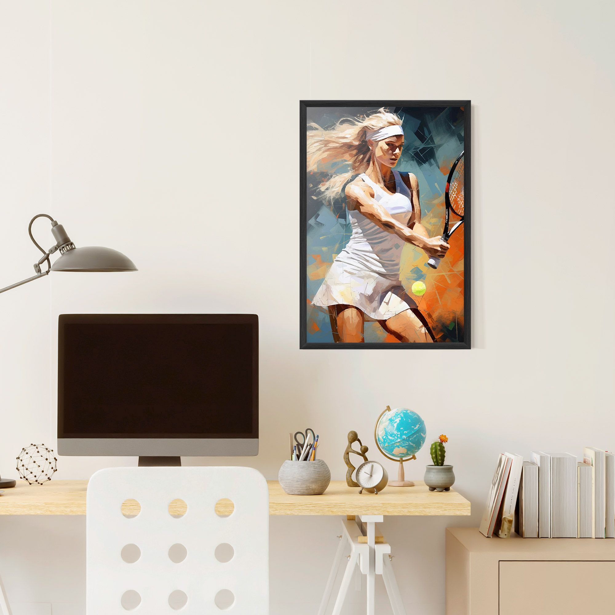 Blonde Tennis Girl mockup 6