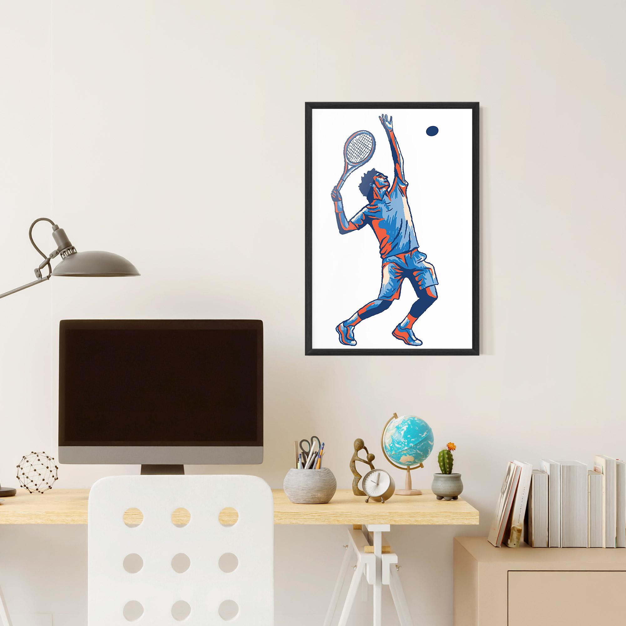 Gerahmte Poster Blue Red Tennis mockup 6