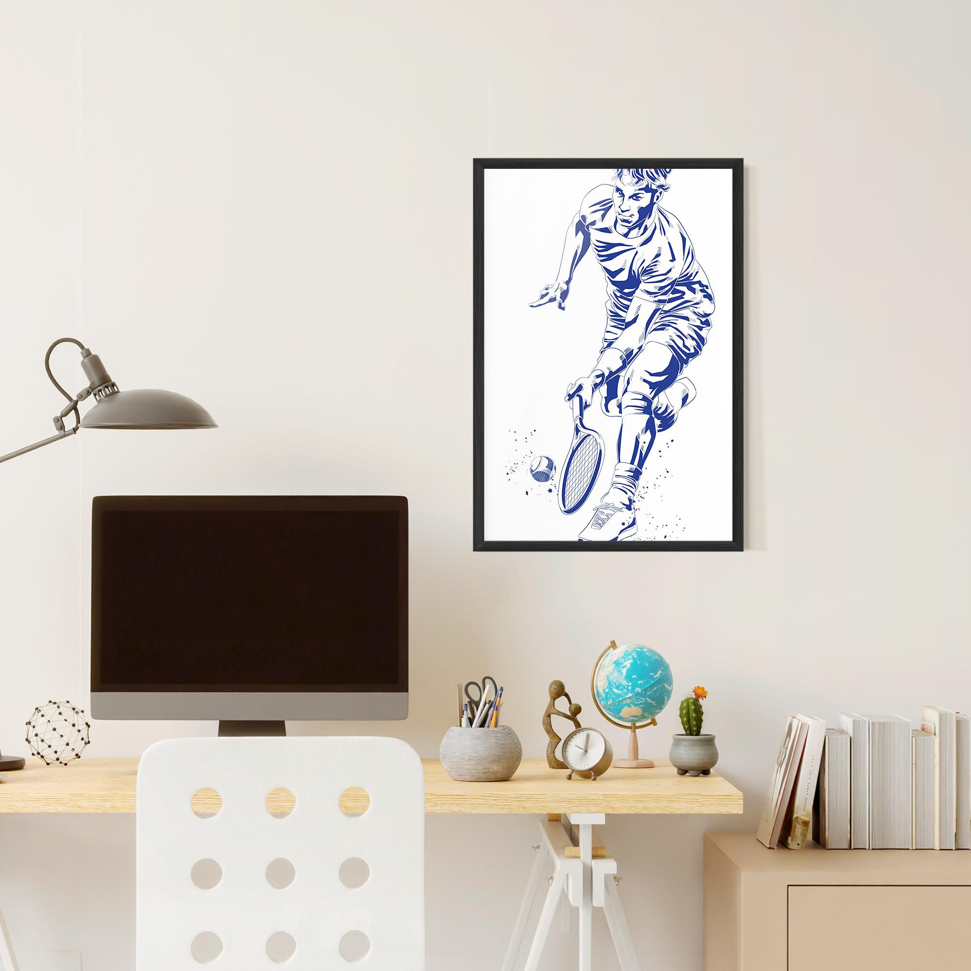 Gerahmte Poster Blue Tennis mockup 6