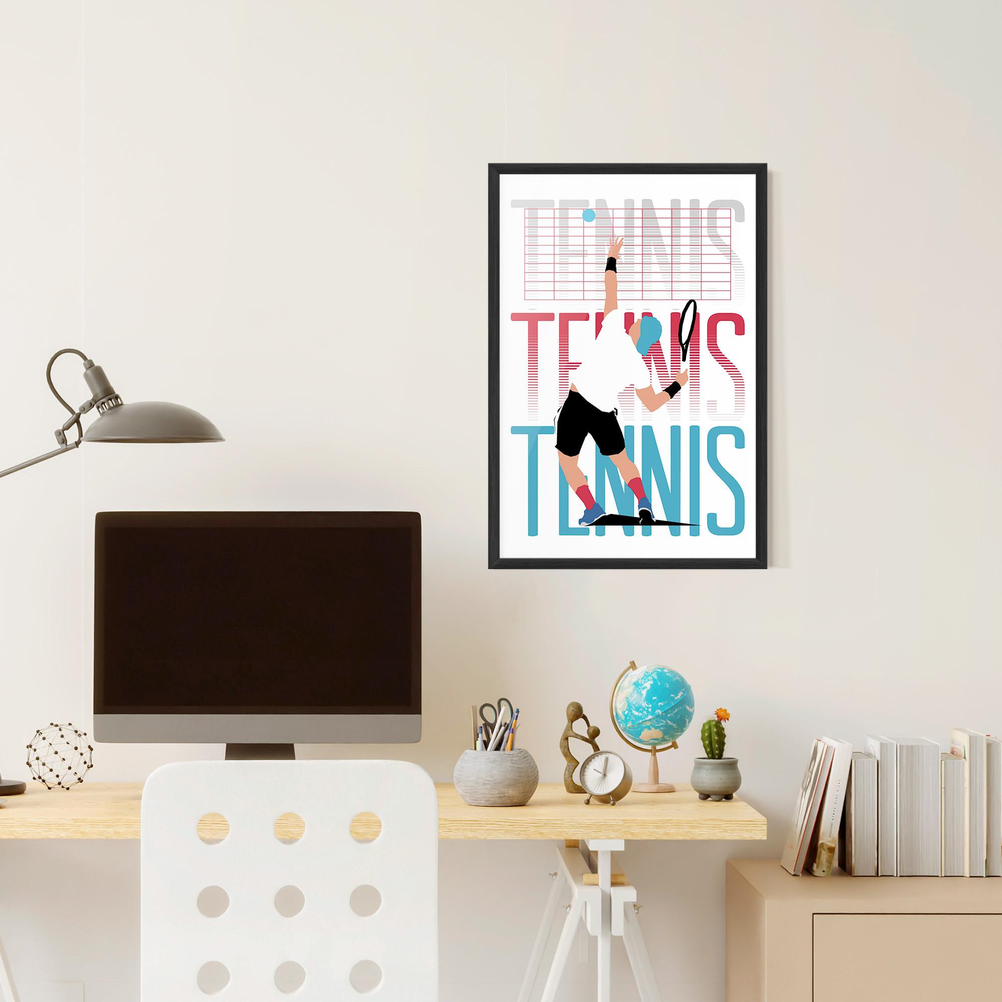 Gerahmte Poster Tennis Ball Jump mockup 6