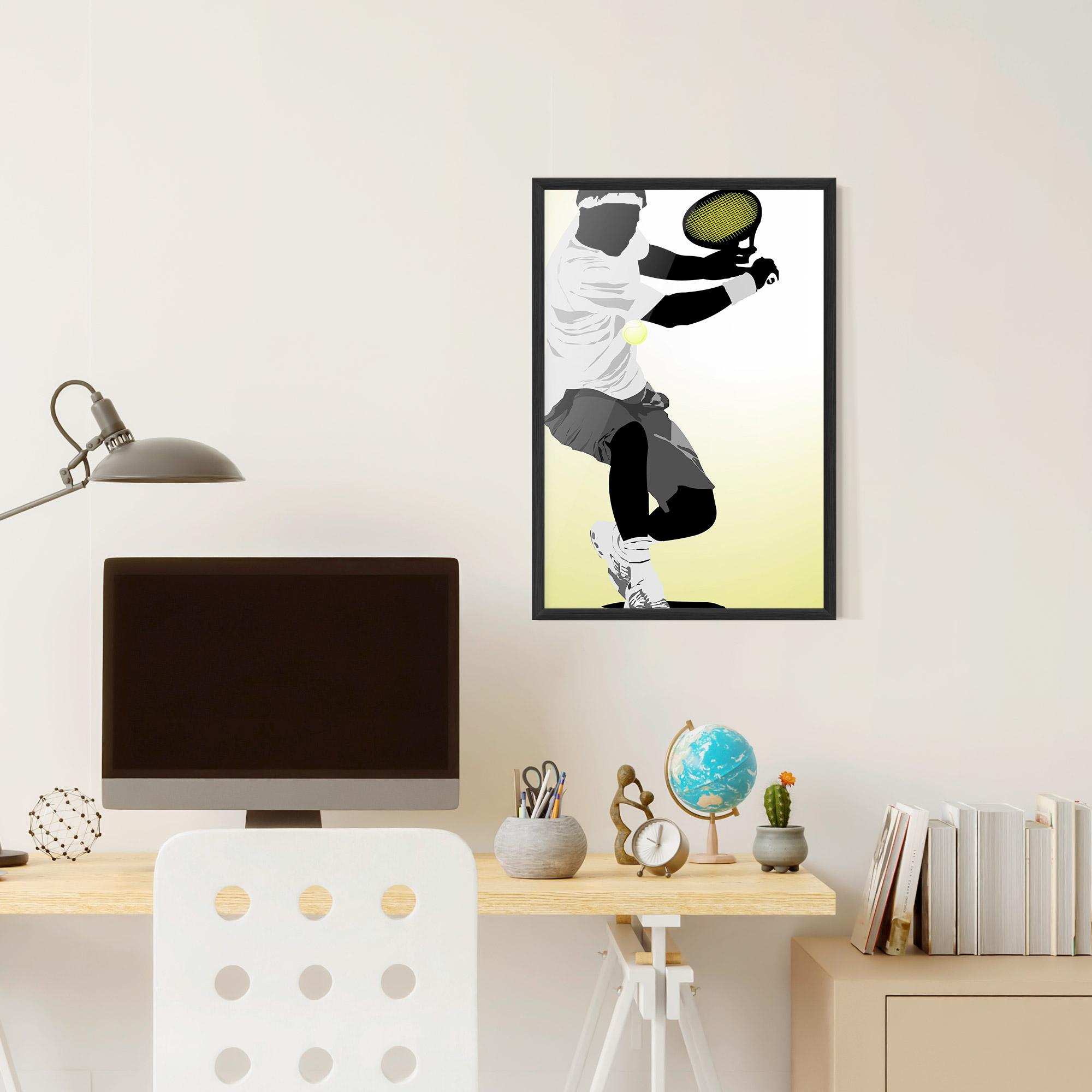 Gerahmte Poster Yellow Light Tennis mockup 6