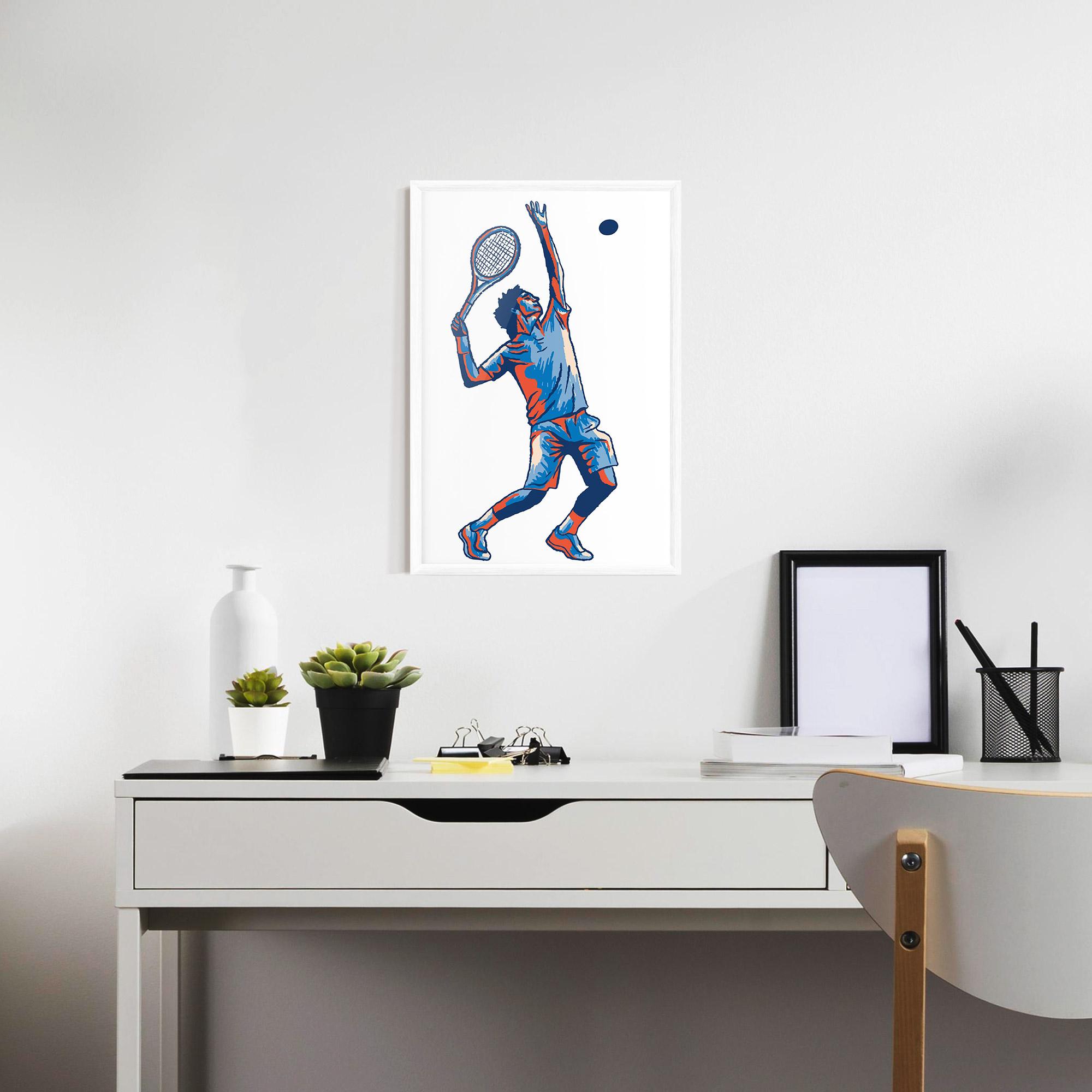 Gerahmte Poster Blue Red Tennis mockup 7
