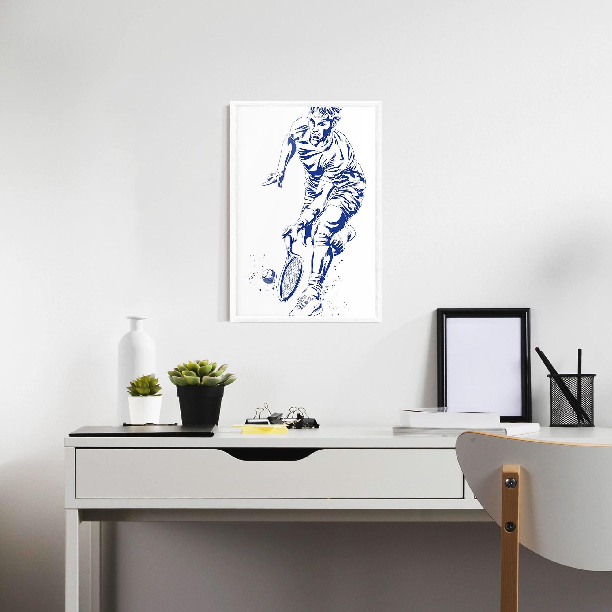 Gerahmte Poster Blue Tennis mockup 7