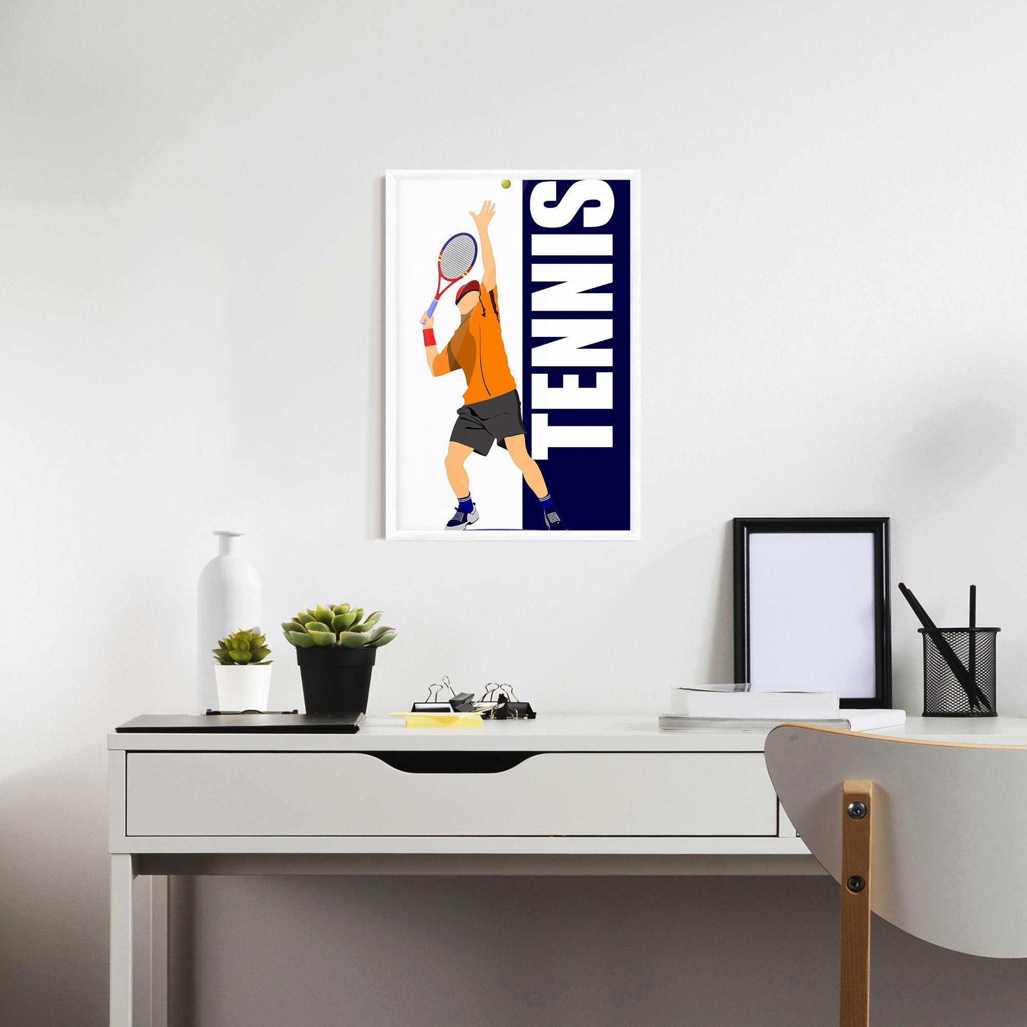 Gerahmte Poster Orange Tennis Player mockup 7