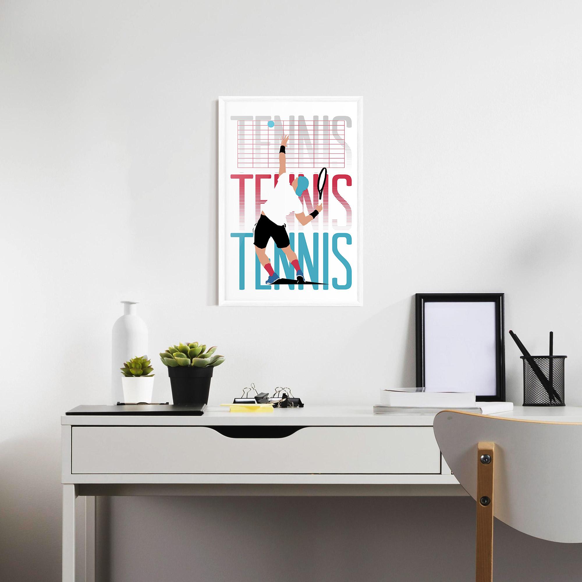 Gerahmte Poster Tennis Ball Jump mockup 7