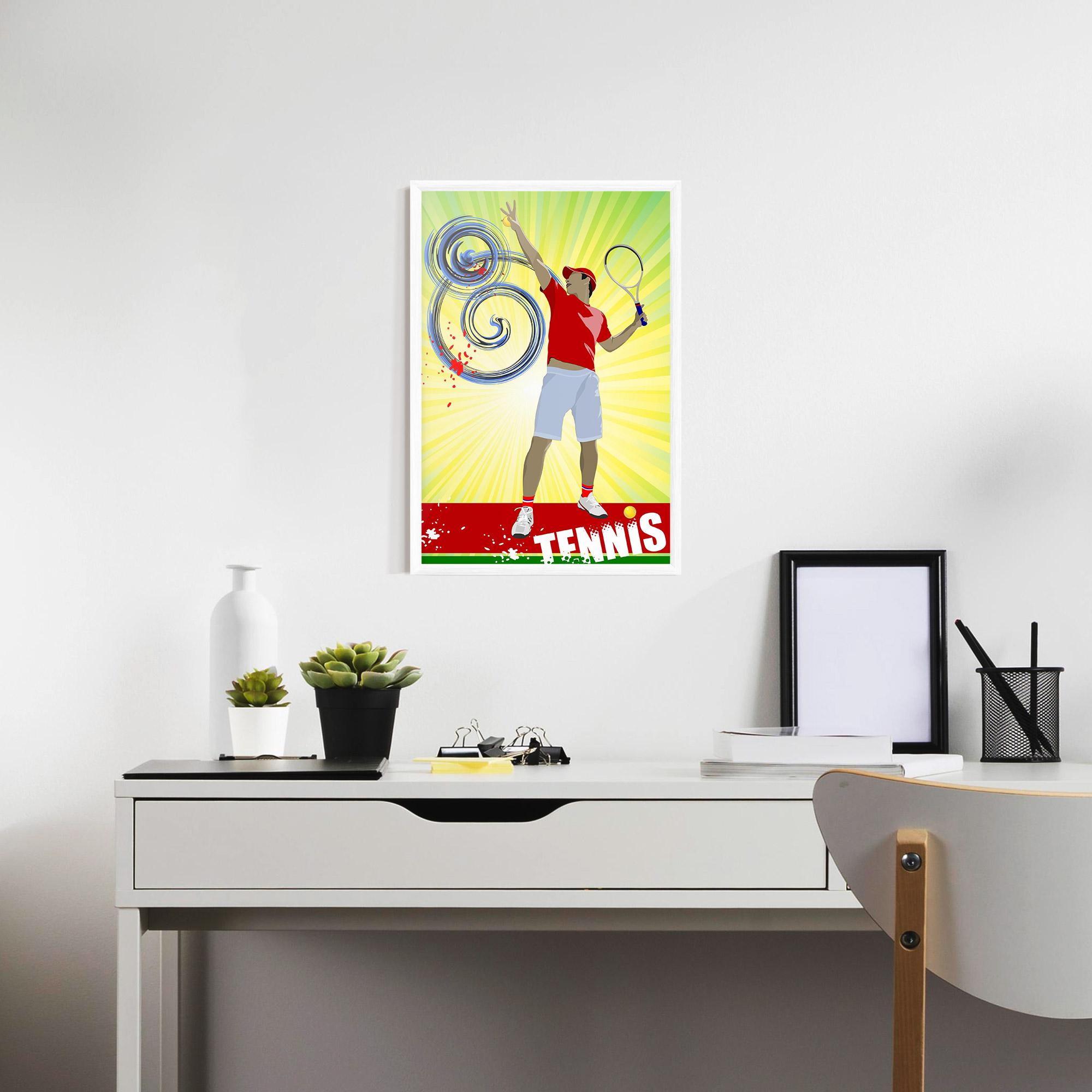 Gerahmte Poster Tennis Spiral mockup 7