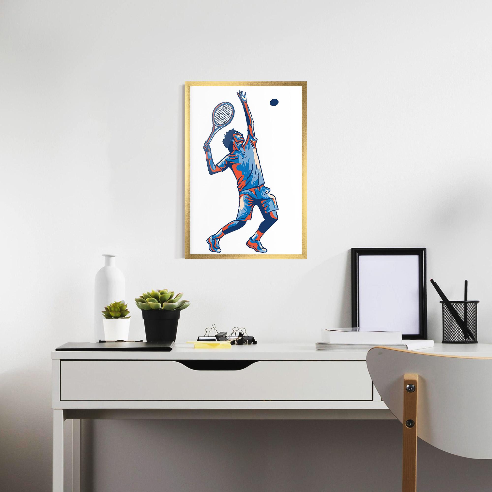 Gerahmte Poster Blue Red Tennis mockup 7