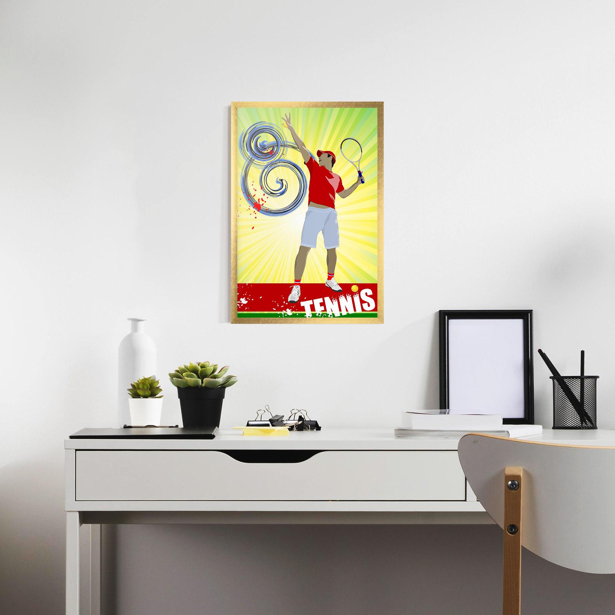 Gerahmte Poster Tennis Spiral mockup 7