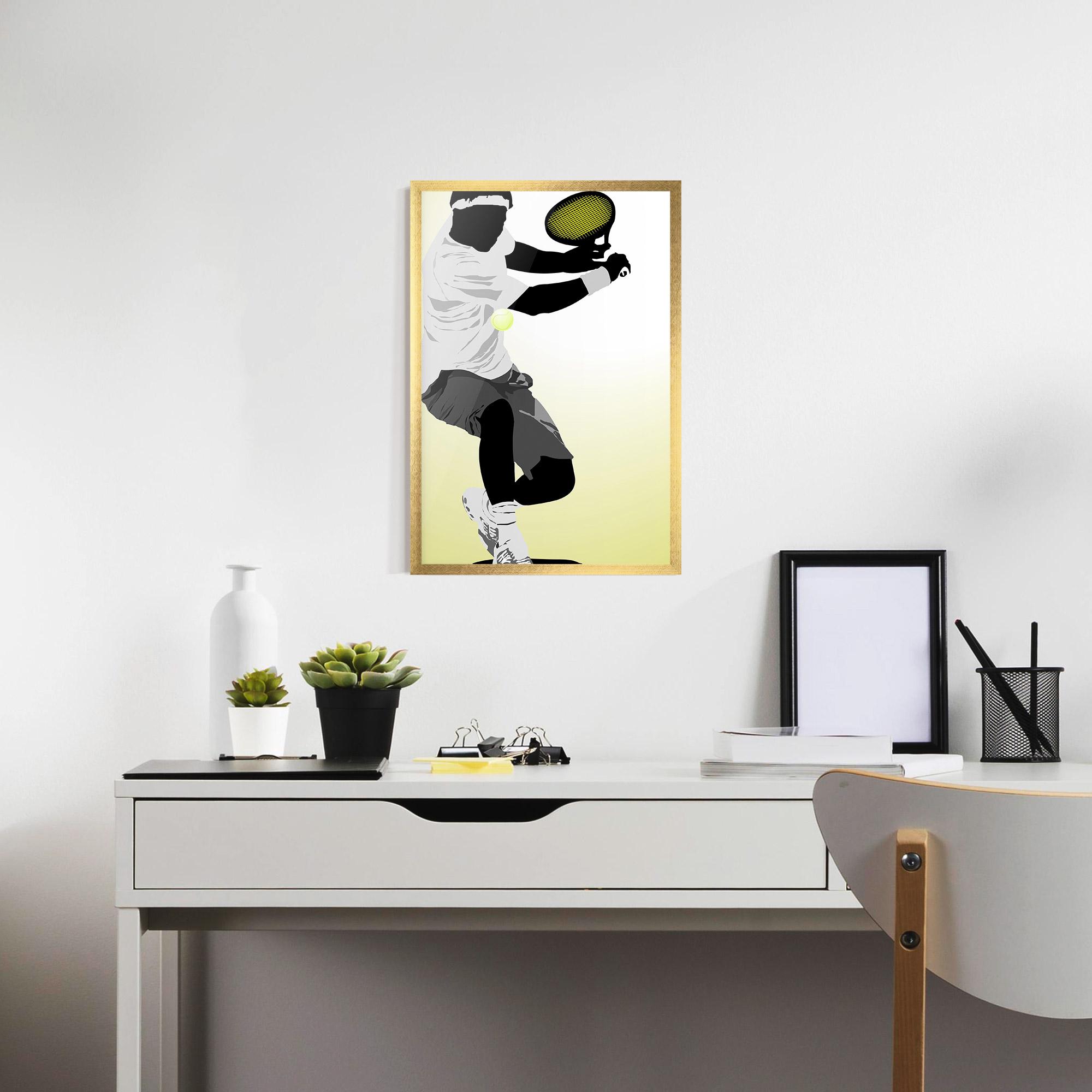 Gerahmte Poster Yellow Light Tennis mockup 7
