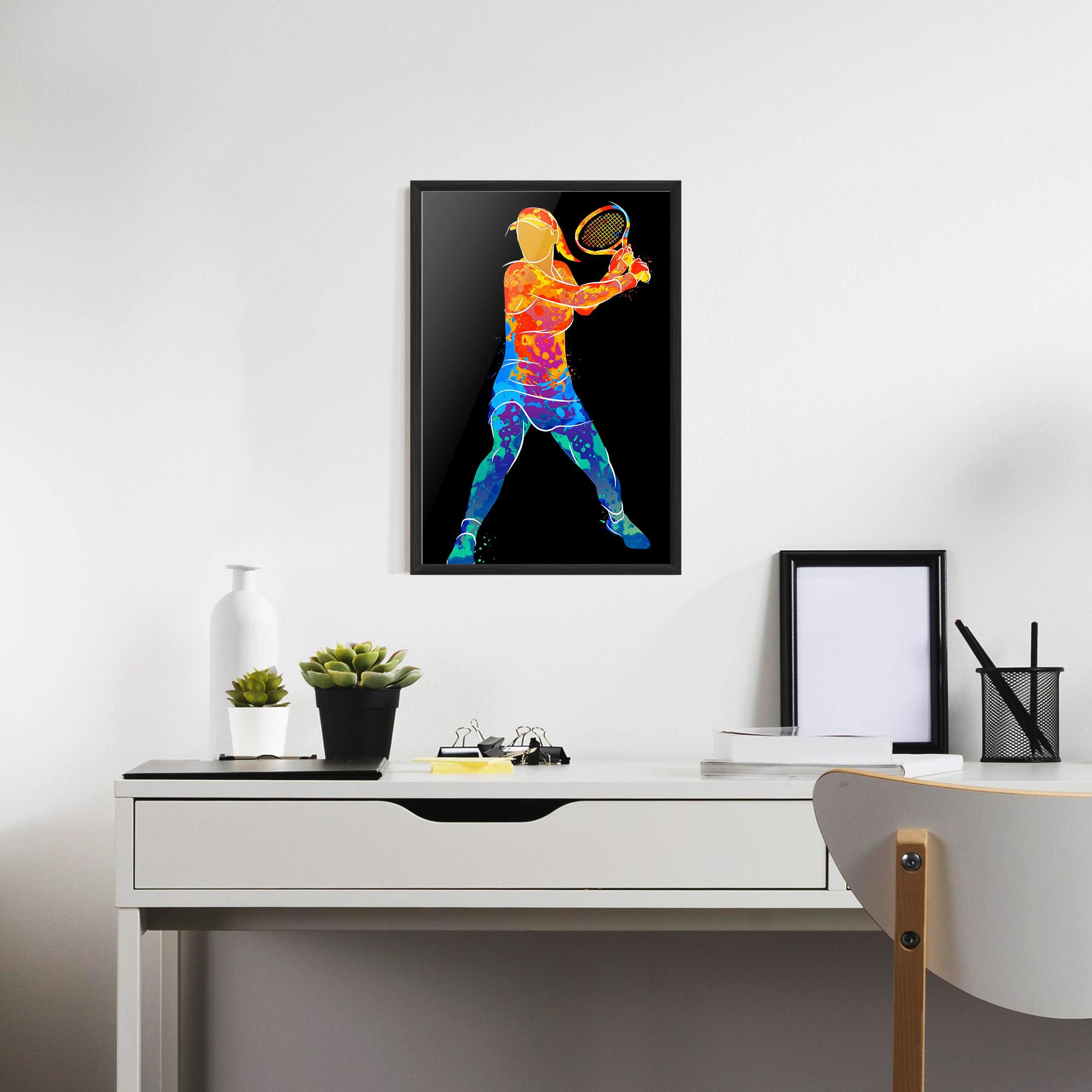 Gerahmte Poster Green Orange Tennis mockup 7