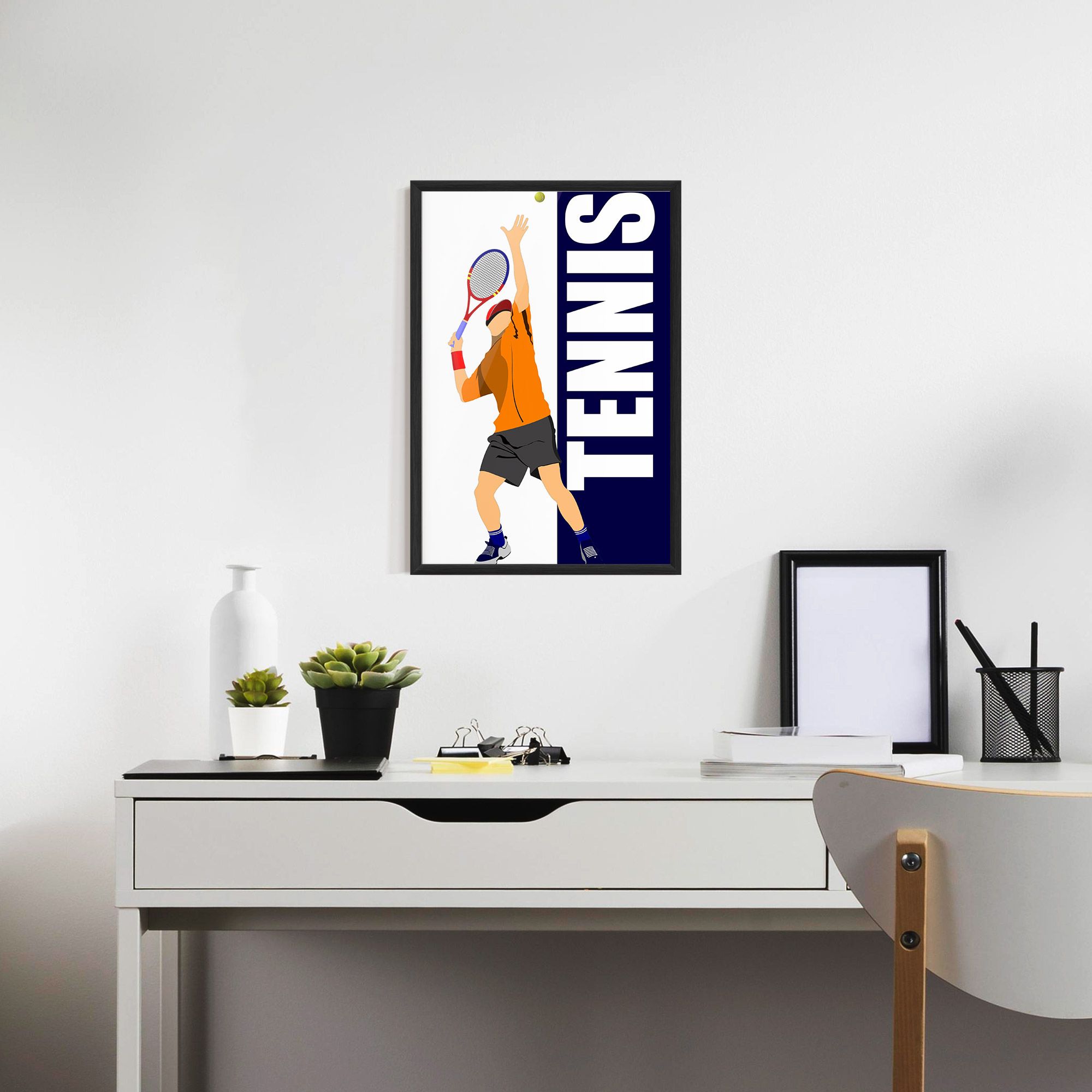 Orange Tennis Player mockup 7