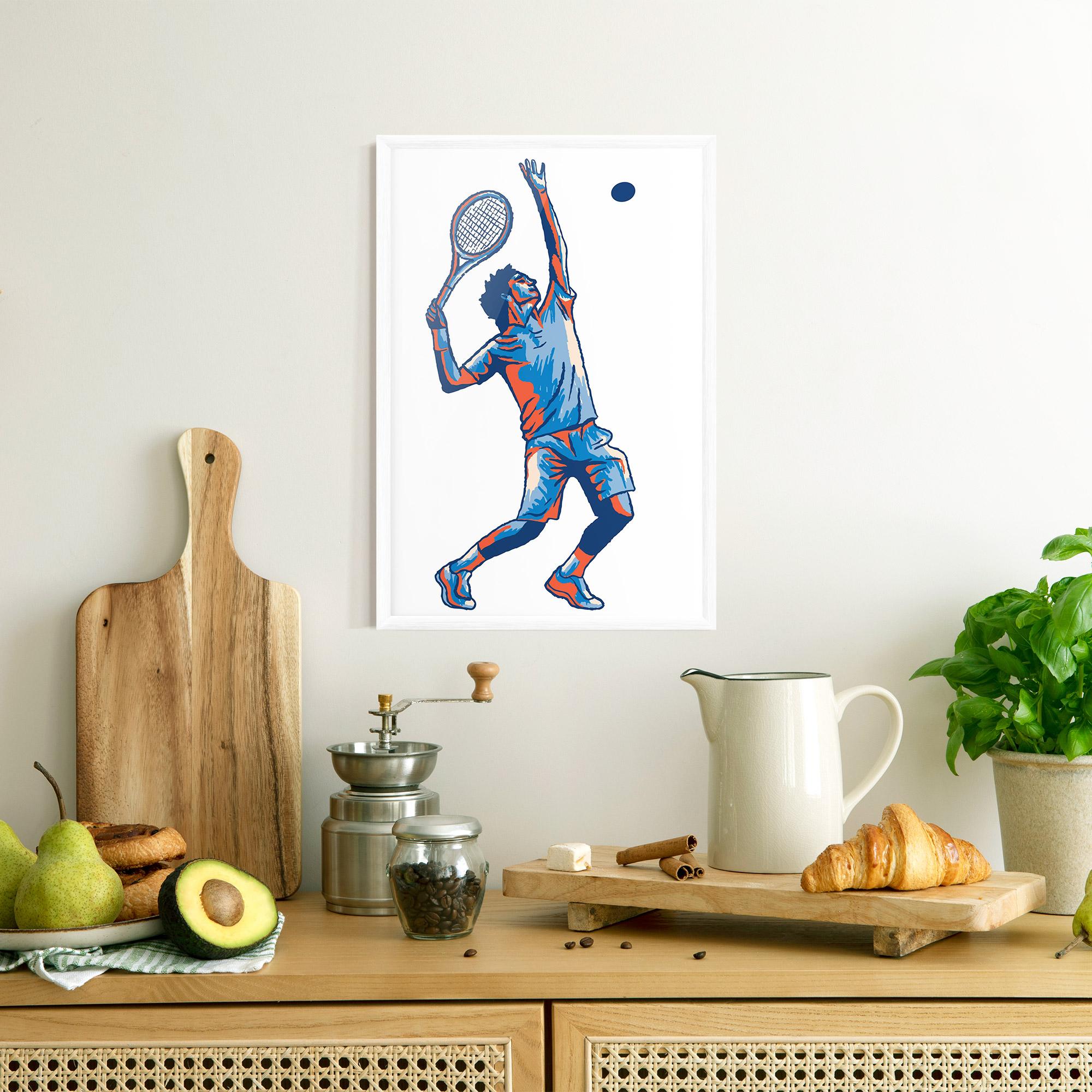 Gerahmte Poster Blue Red Tennis mockup 8