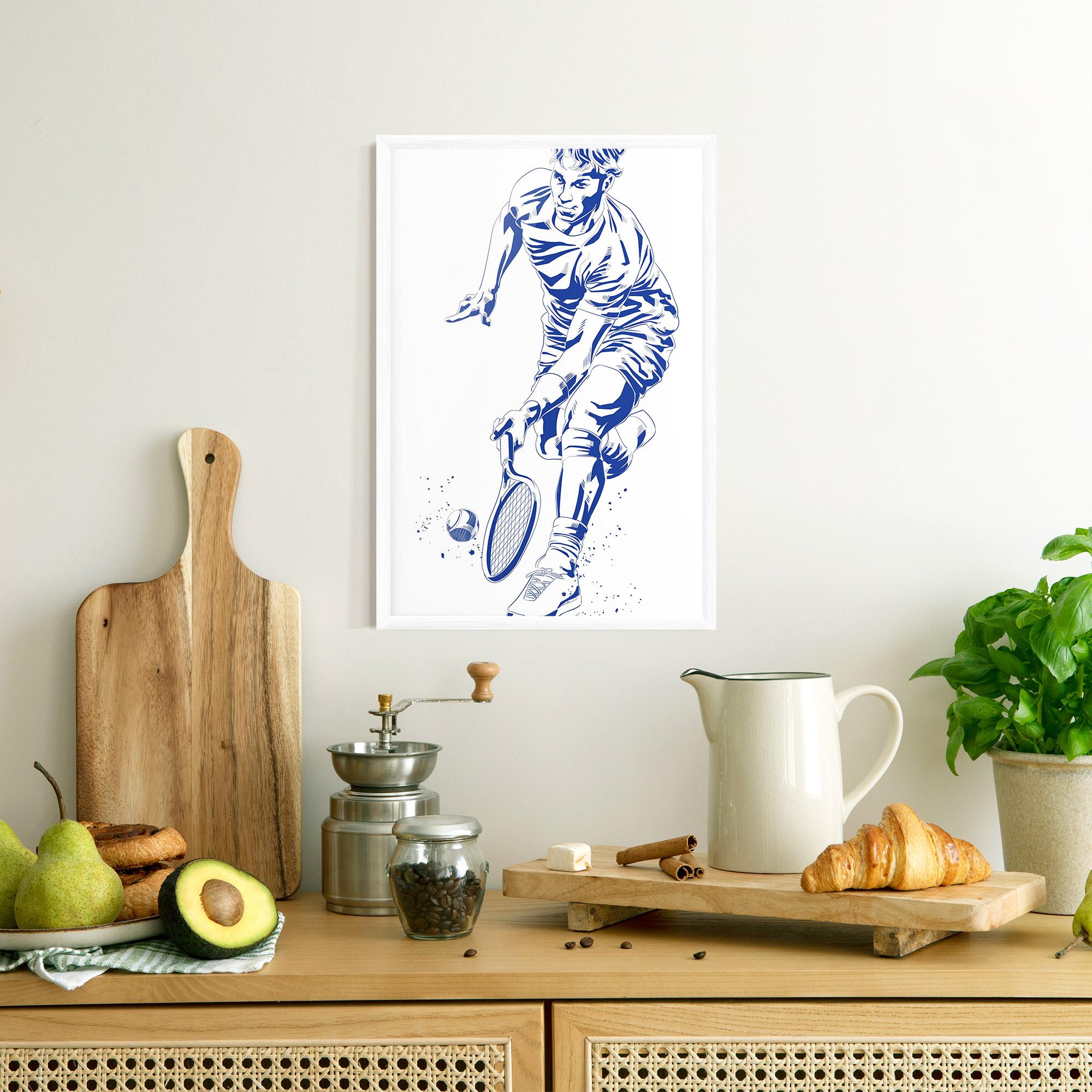 Gerahmte Poster Blue Tennis mockup 8