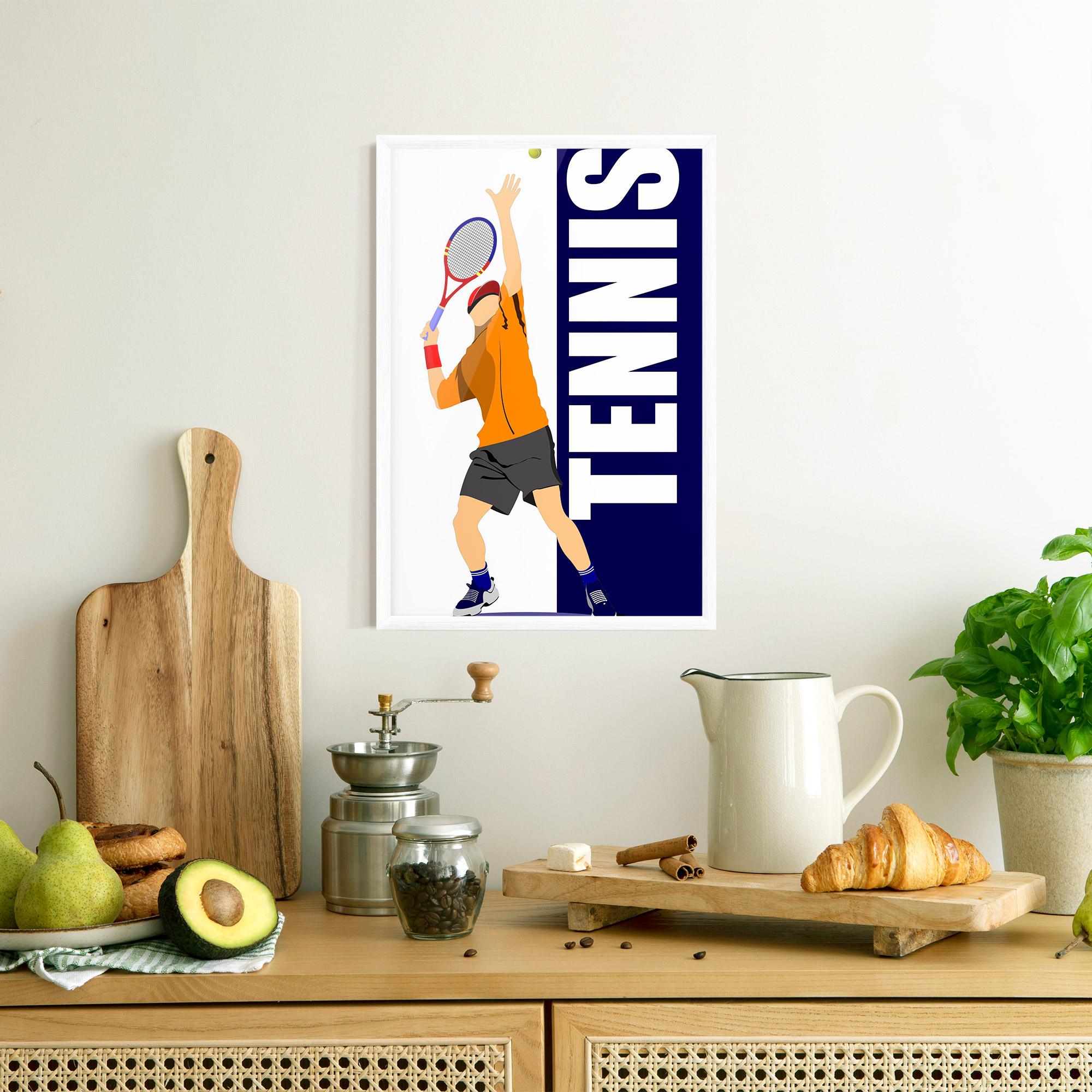 Gerahmte Poster Orange Tennis Player mockup 8