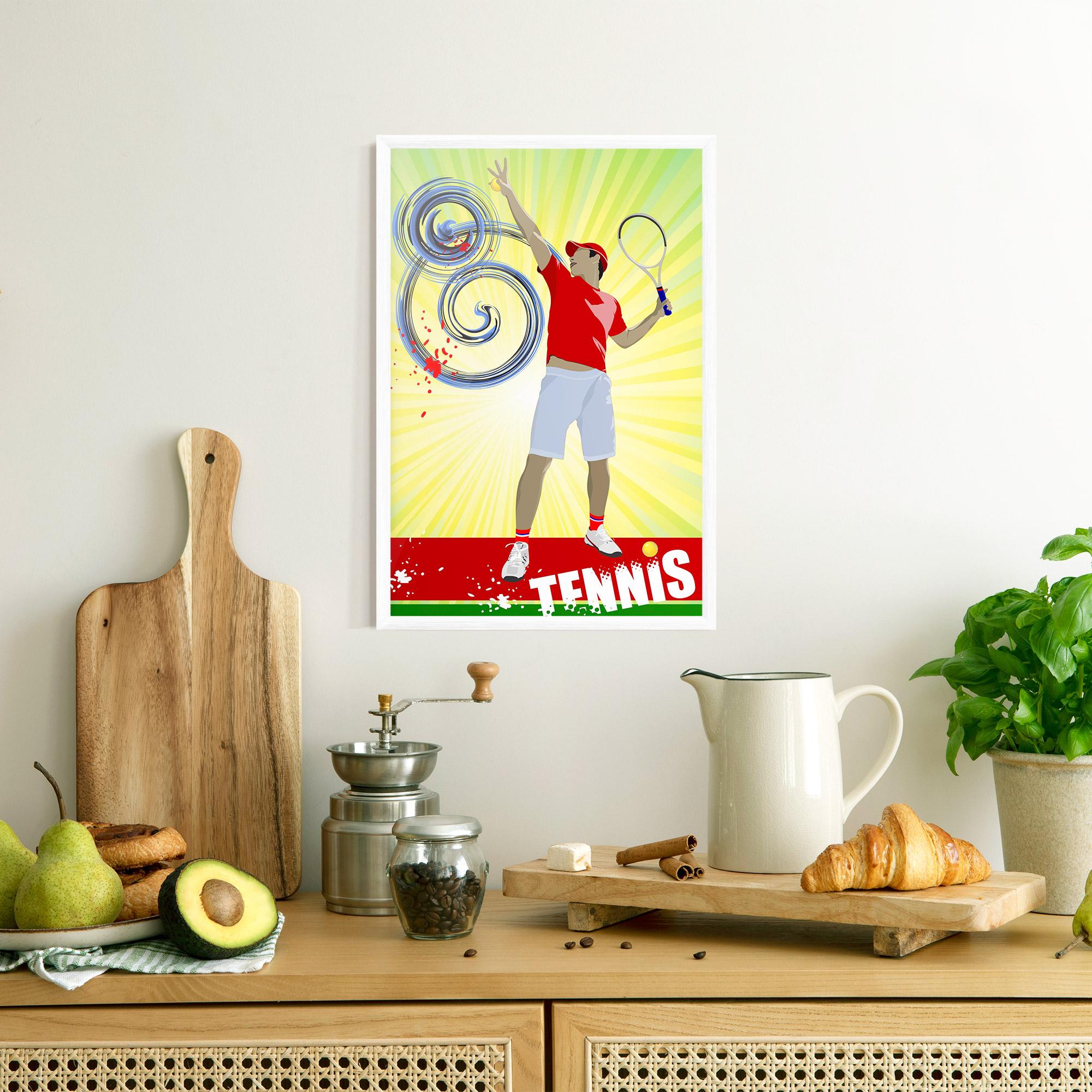 Gerahmte Poster Tennis Spiral mockup 8