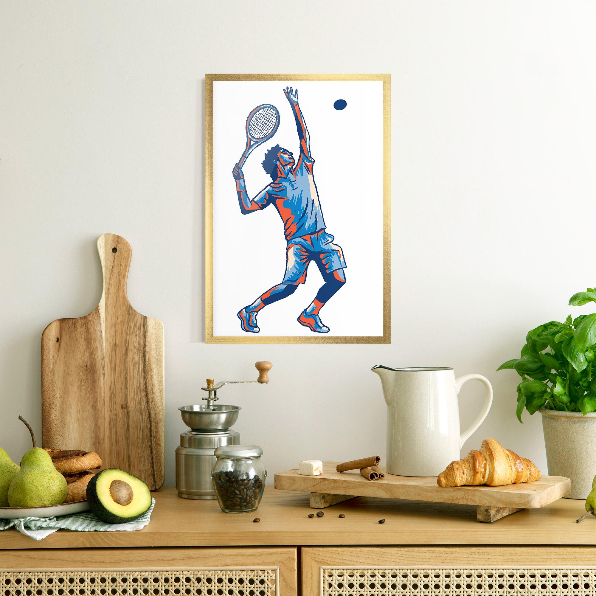 Gerahmte Poster Blue Red Tennis mockup 8
