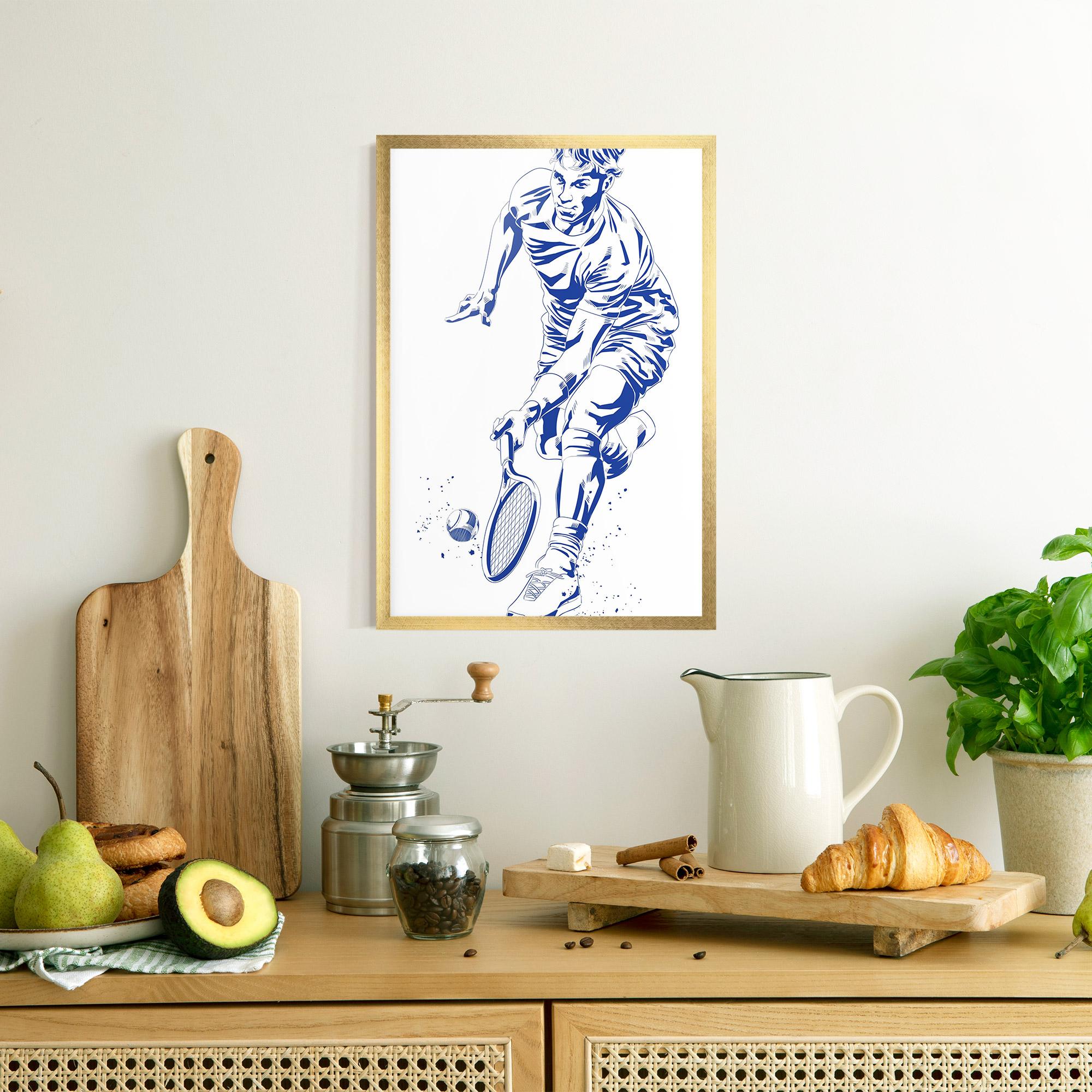 Gerahmte Poster Blue Tennis mockup 8