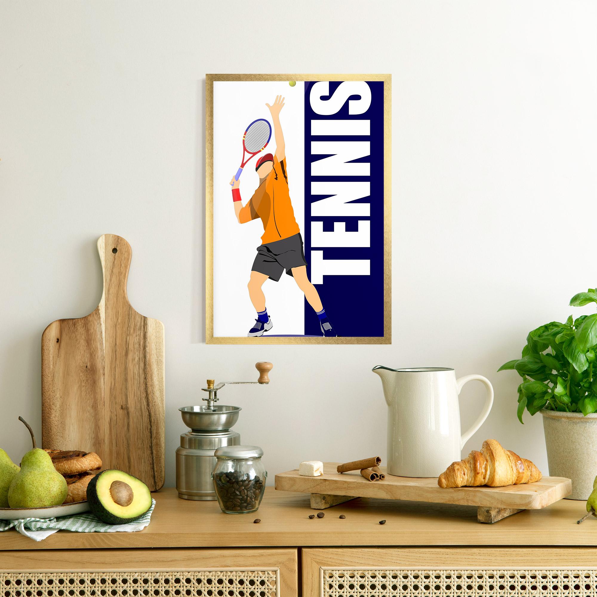 Gerahmte Poster Orange Tennis Player mockup 8