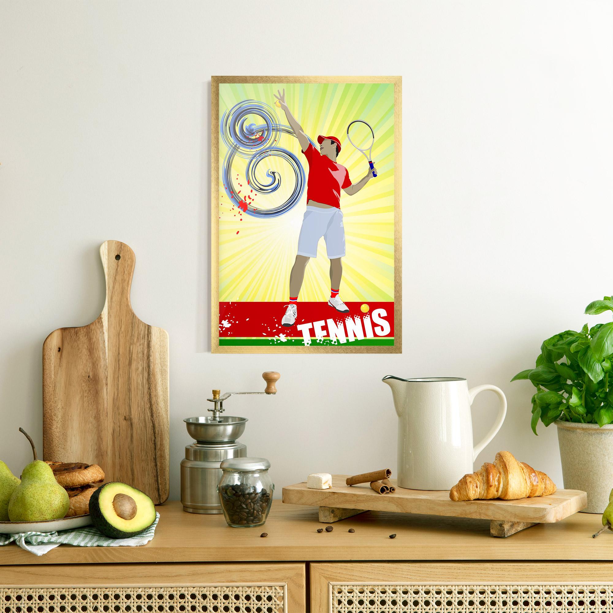 Gerahmte Poster Tennis Spiral mockup 8