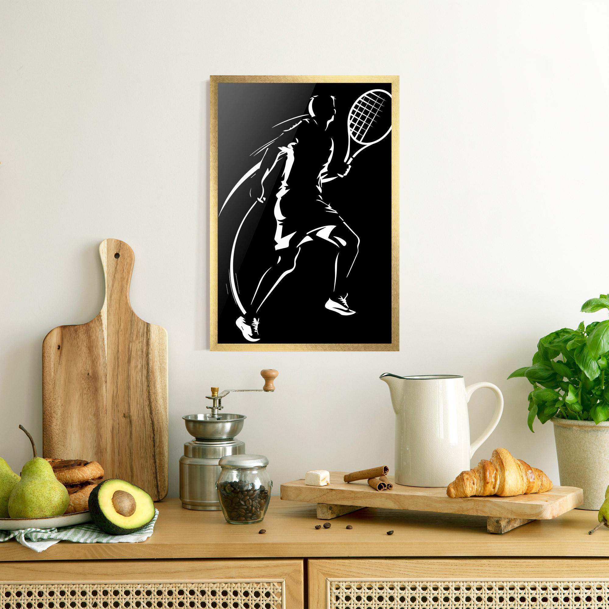 Gerahmte Poster White Line Tennis mockup 8