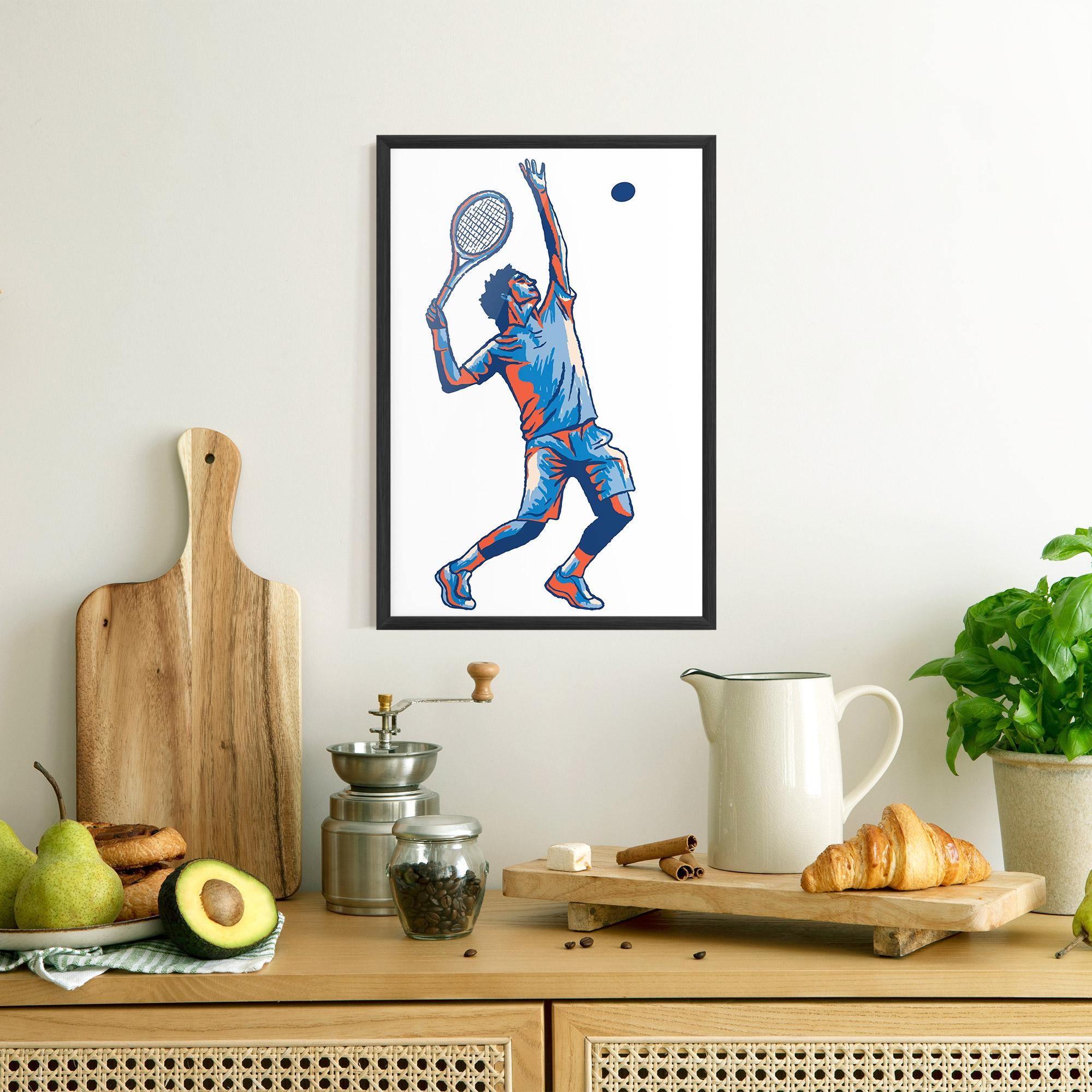 Gerahmte Poster Blue Red Tennis mockup 8
