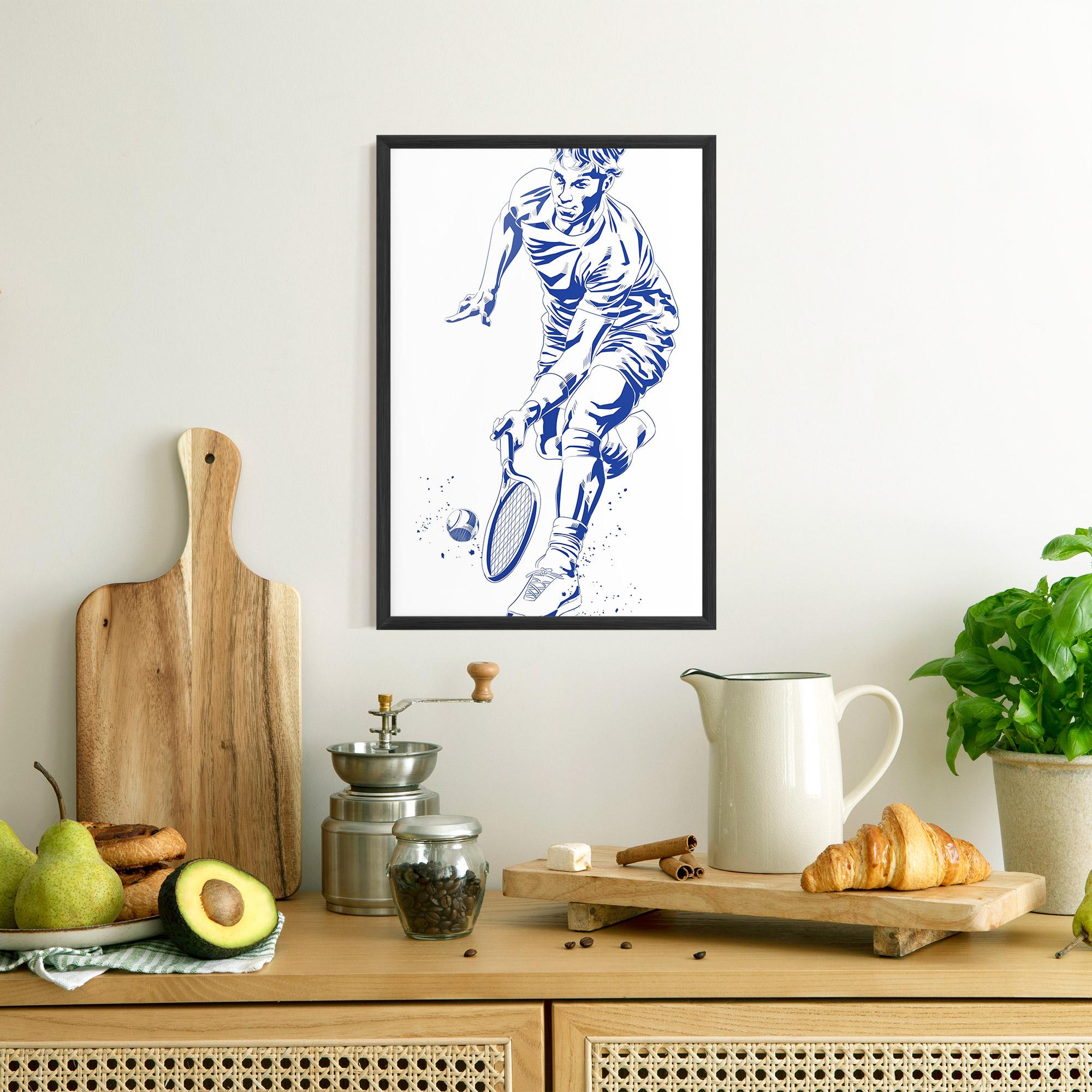 Gerahmte Poster Blue Tennis mockup 8
