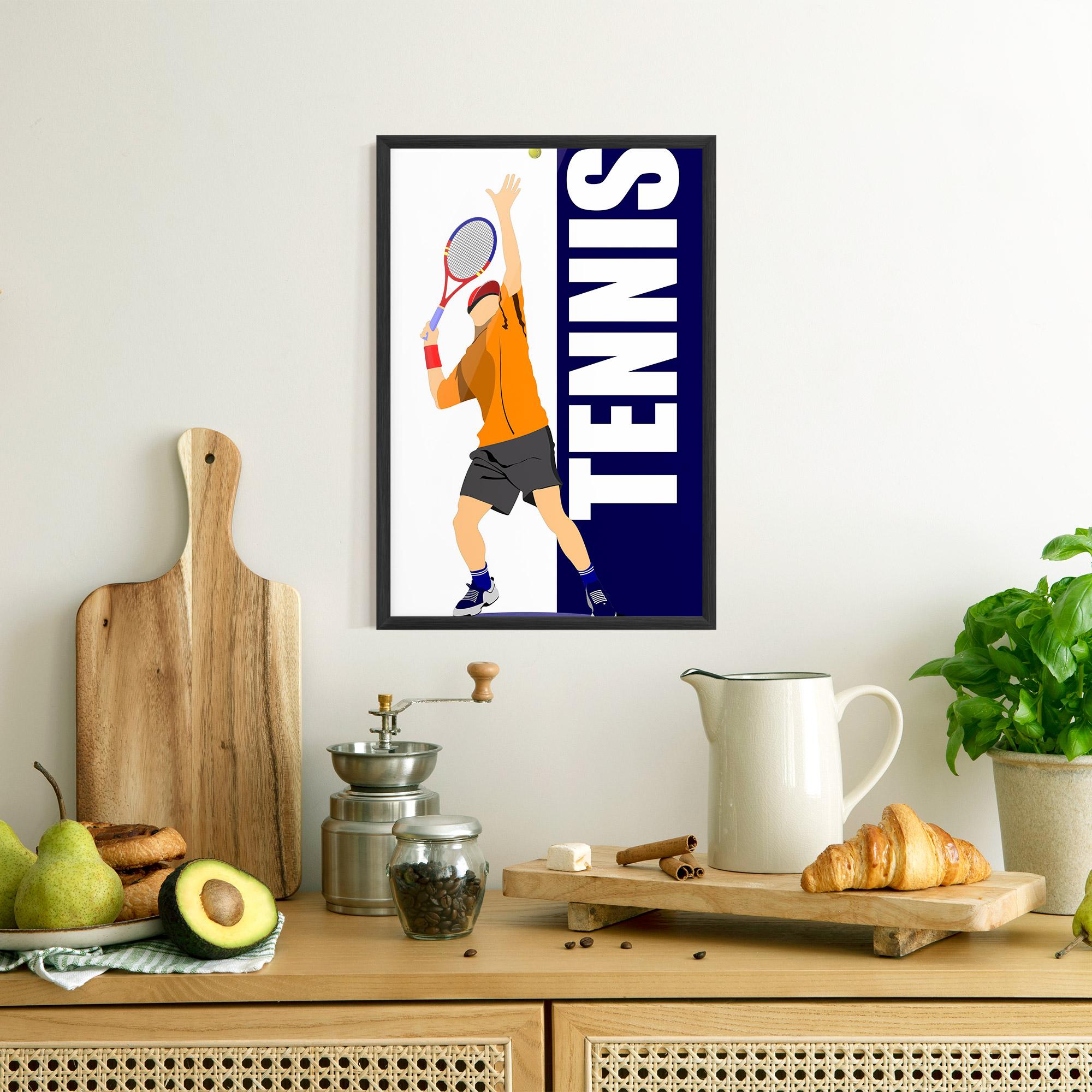 Gerahmte Poster Orange Tennis Player mockup 8