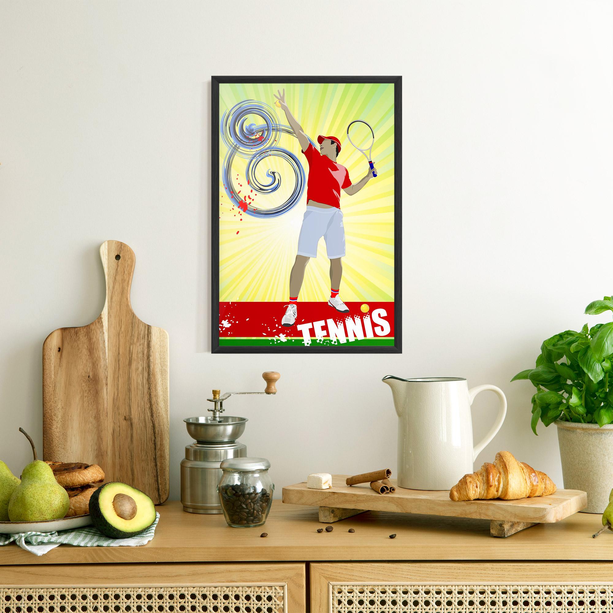 Gerahmte Poster Tennis Spiral mockup 8