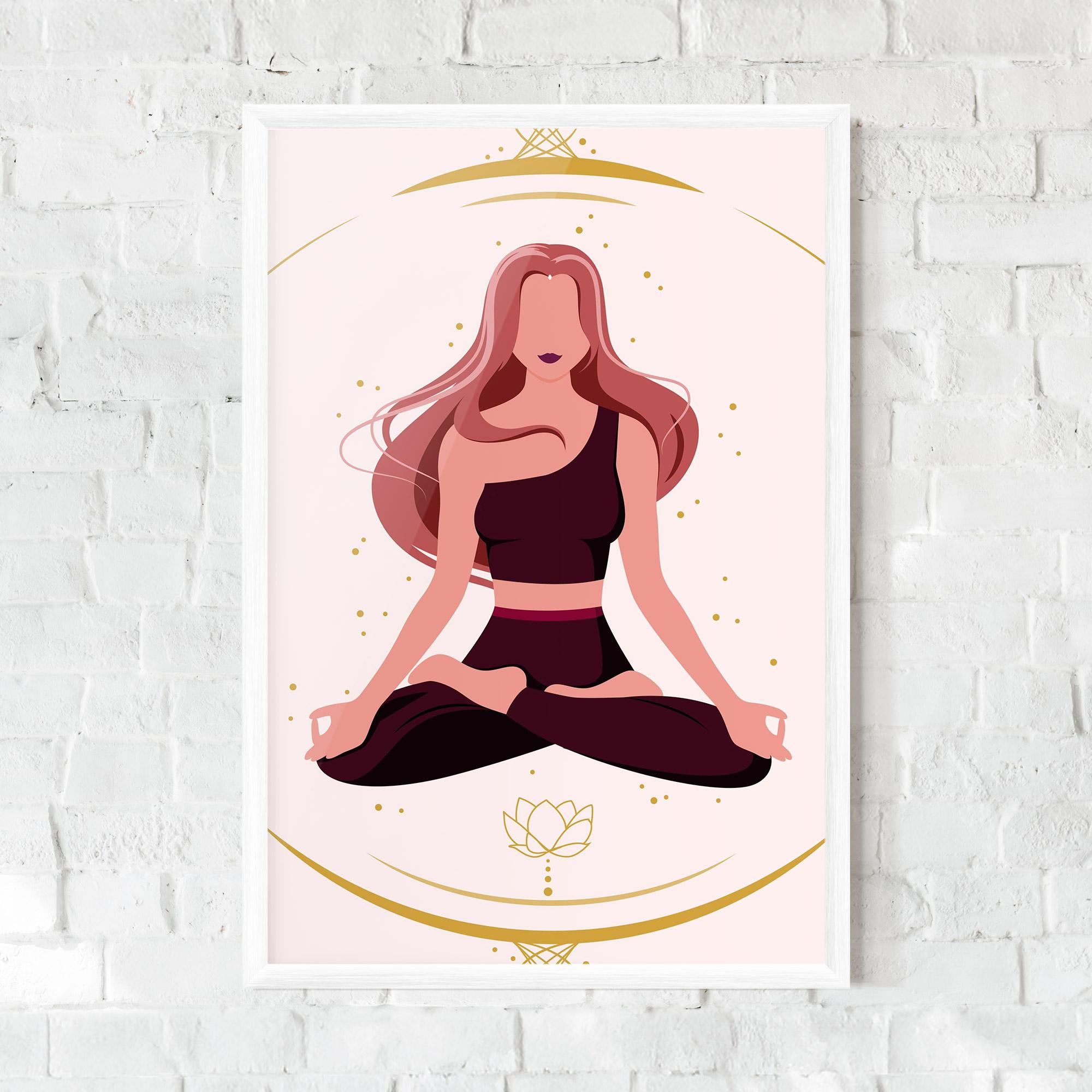 Gerahmte Poster Pretty Yoga Girl mockup 0