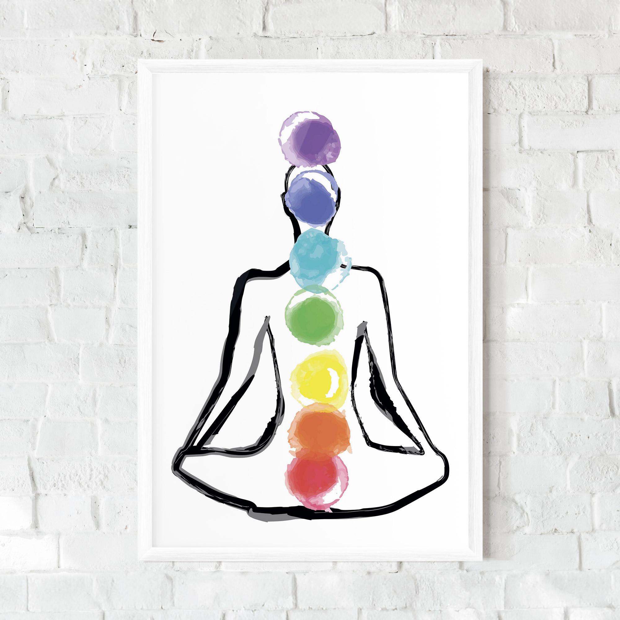 Gerahmte Poster Yoga Color mockup 0