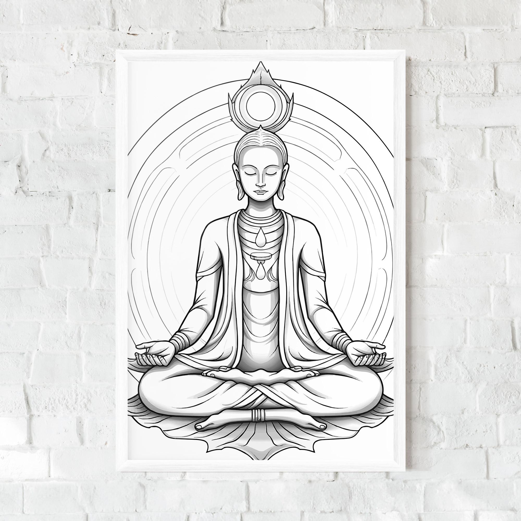 Gerahmte Poster Yoga Peace mockup 0