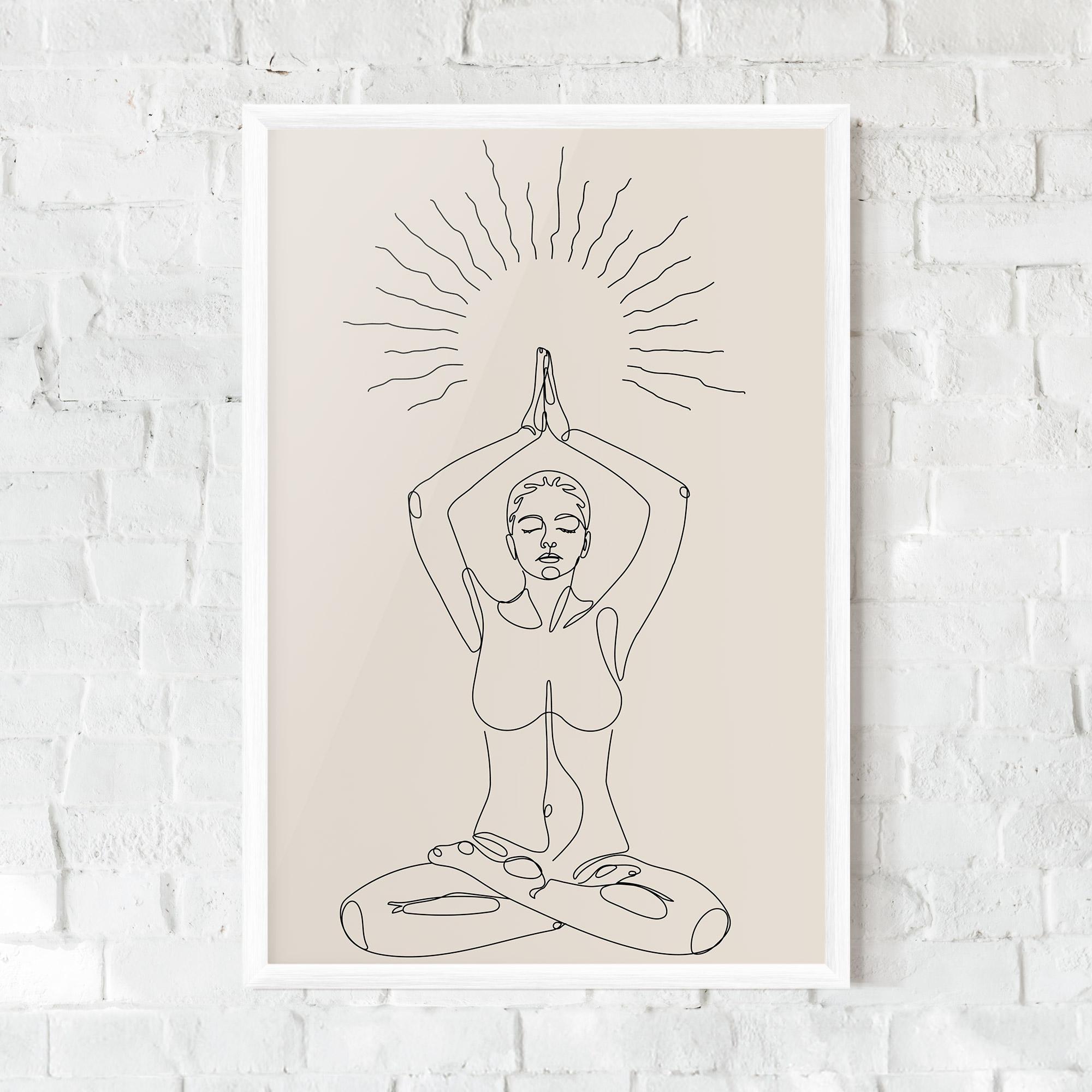Gerahmte Poster Yoga Sun mockup 0