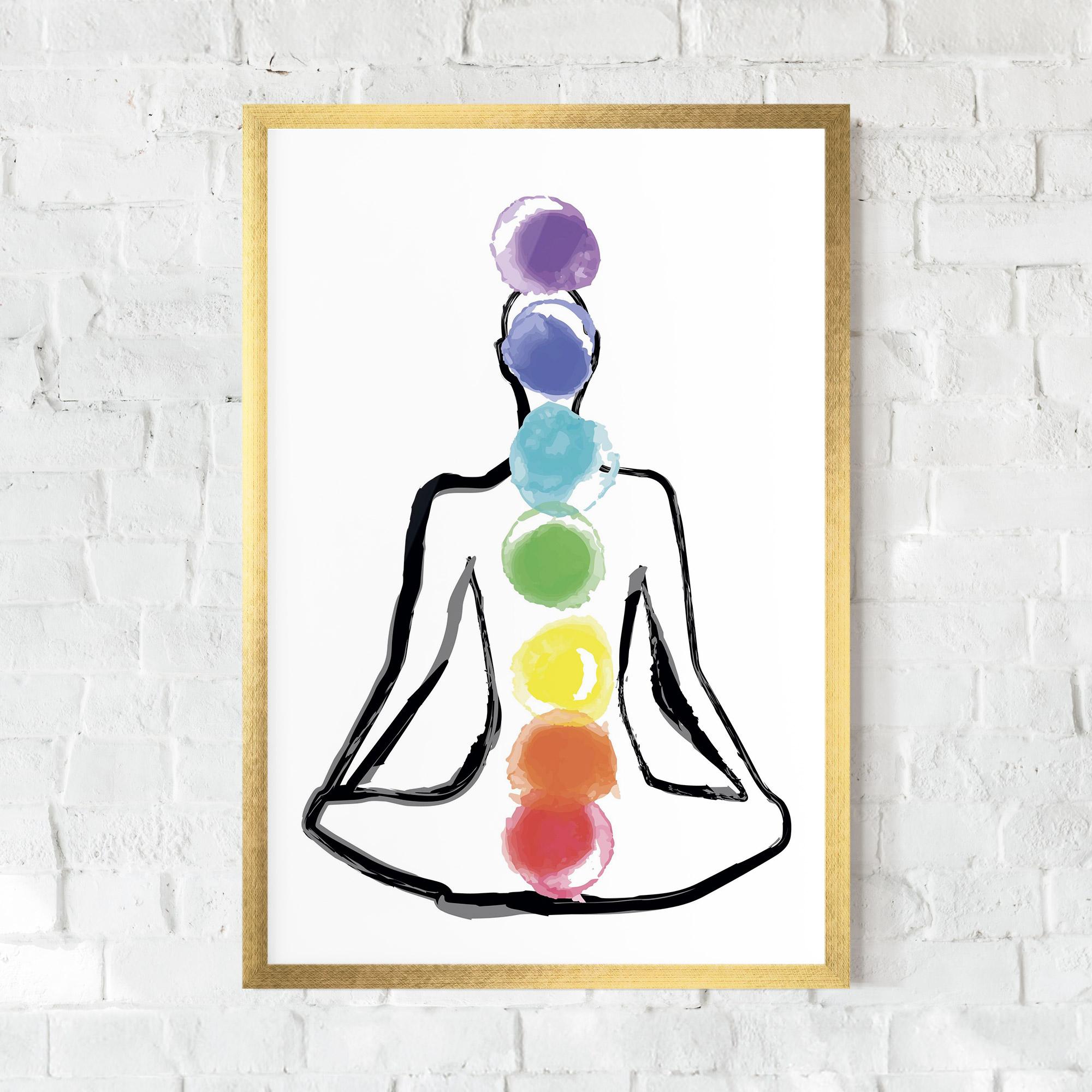 Gerahmte Poster Yoga Color mockup 0