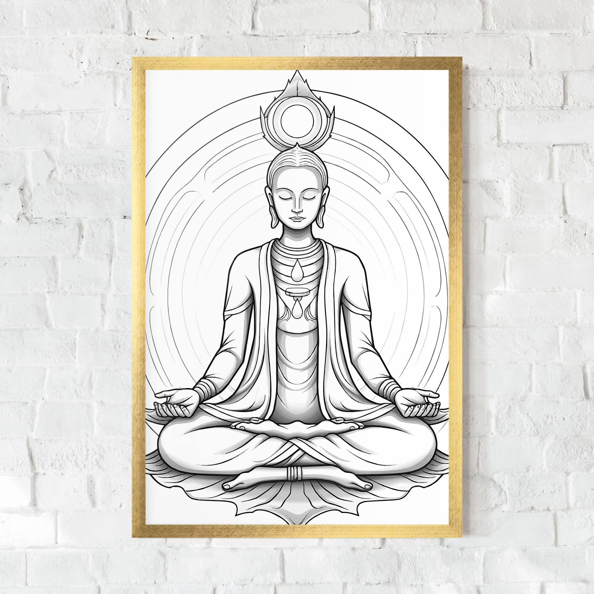 Gerahmte Poster Yoga Peace mockup 0