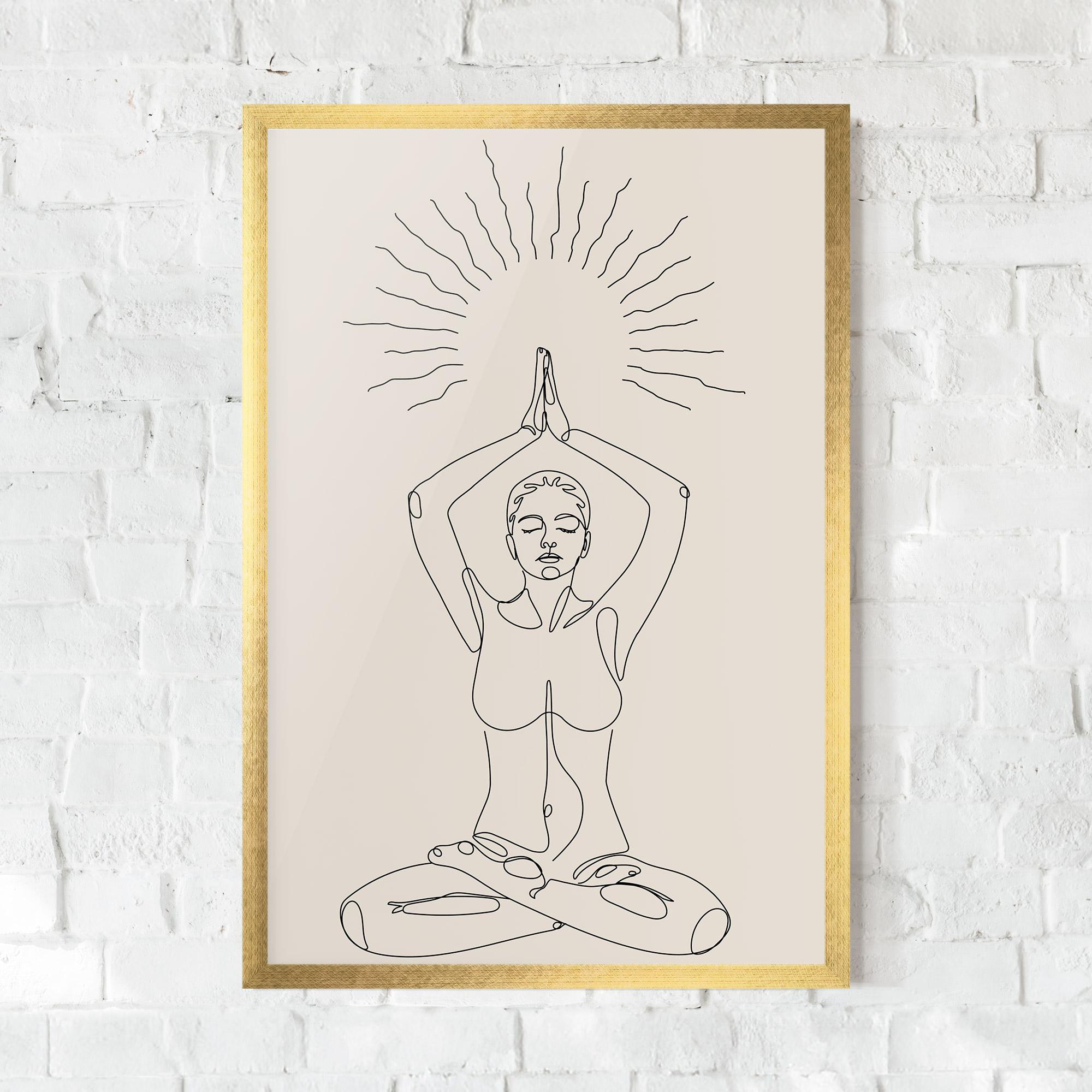 Gerahmte Poster Yoga Sun mockup 0