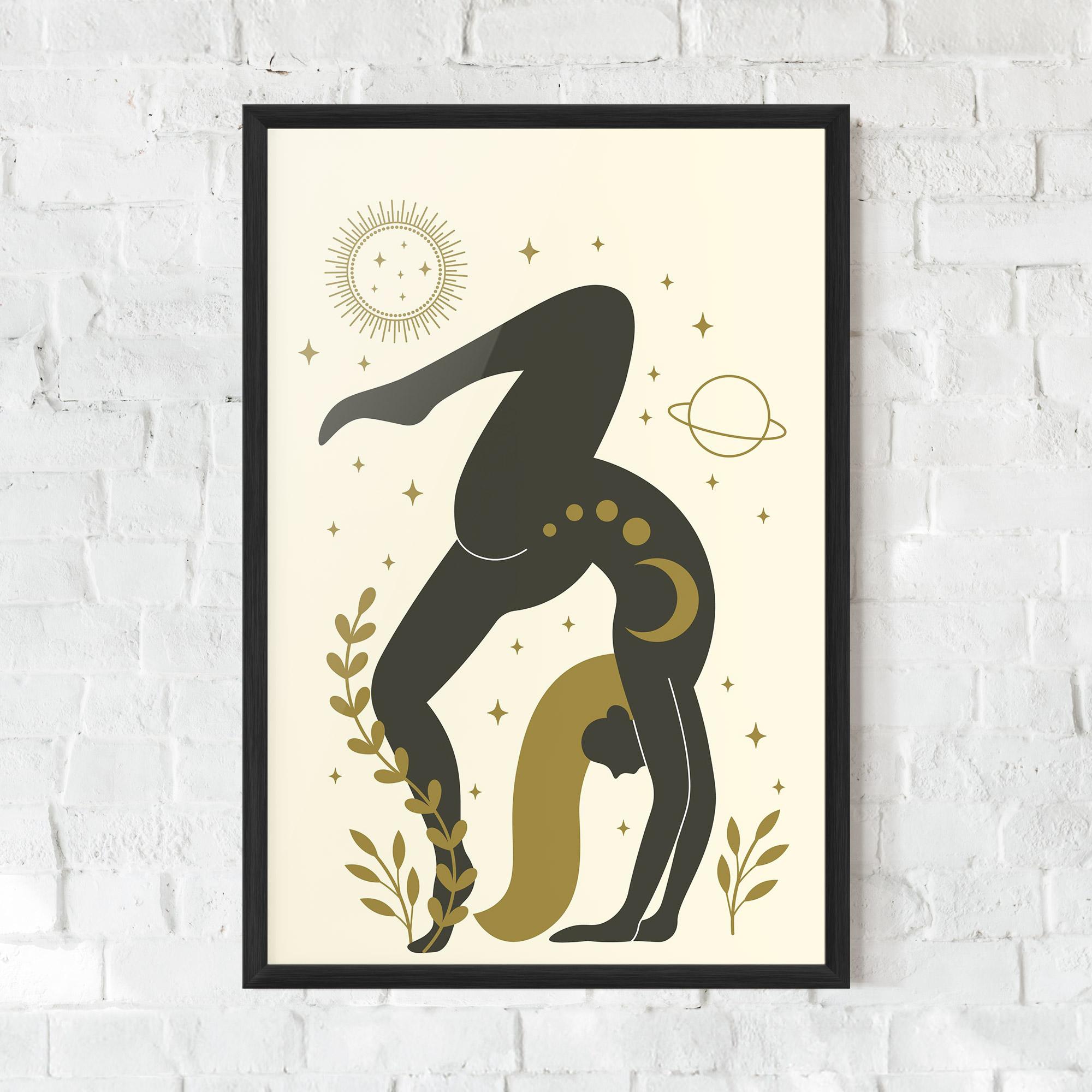 Gerahmte Poster Yoga Sun Pose mockup 0