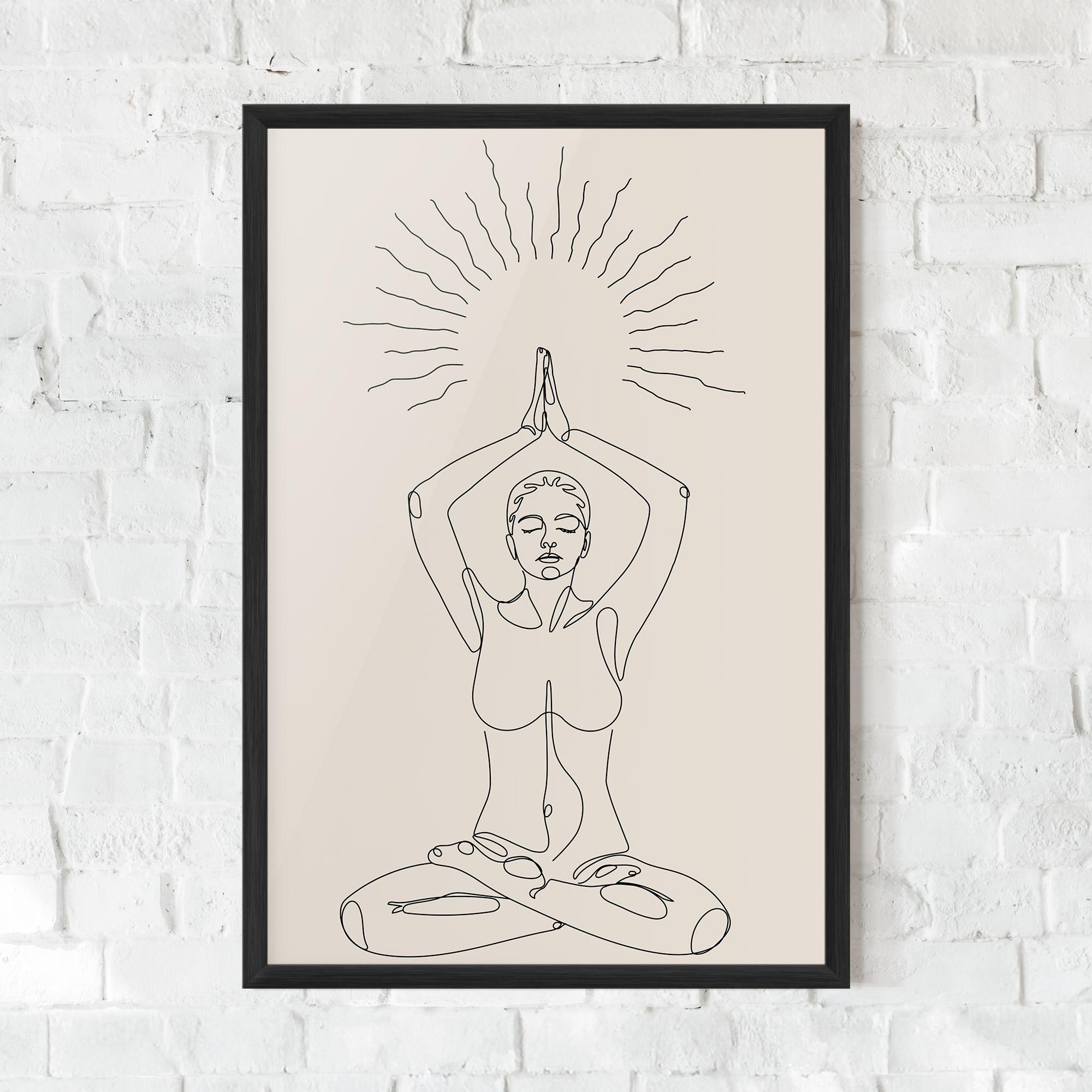 Gerahmte Poster Yoga Sun mockup 0