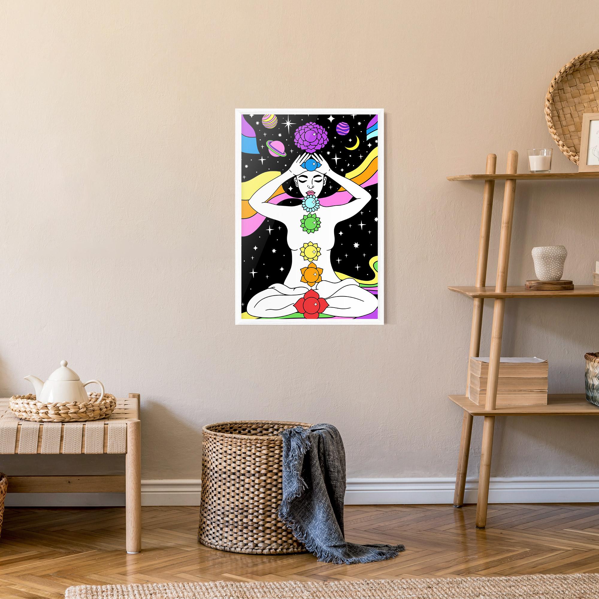 Gerahmte Poster Chakras Meditation mockup 9
