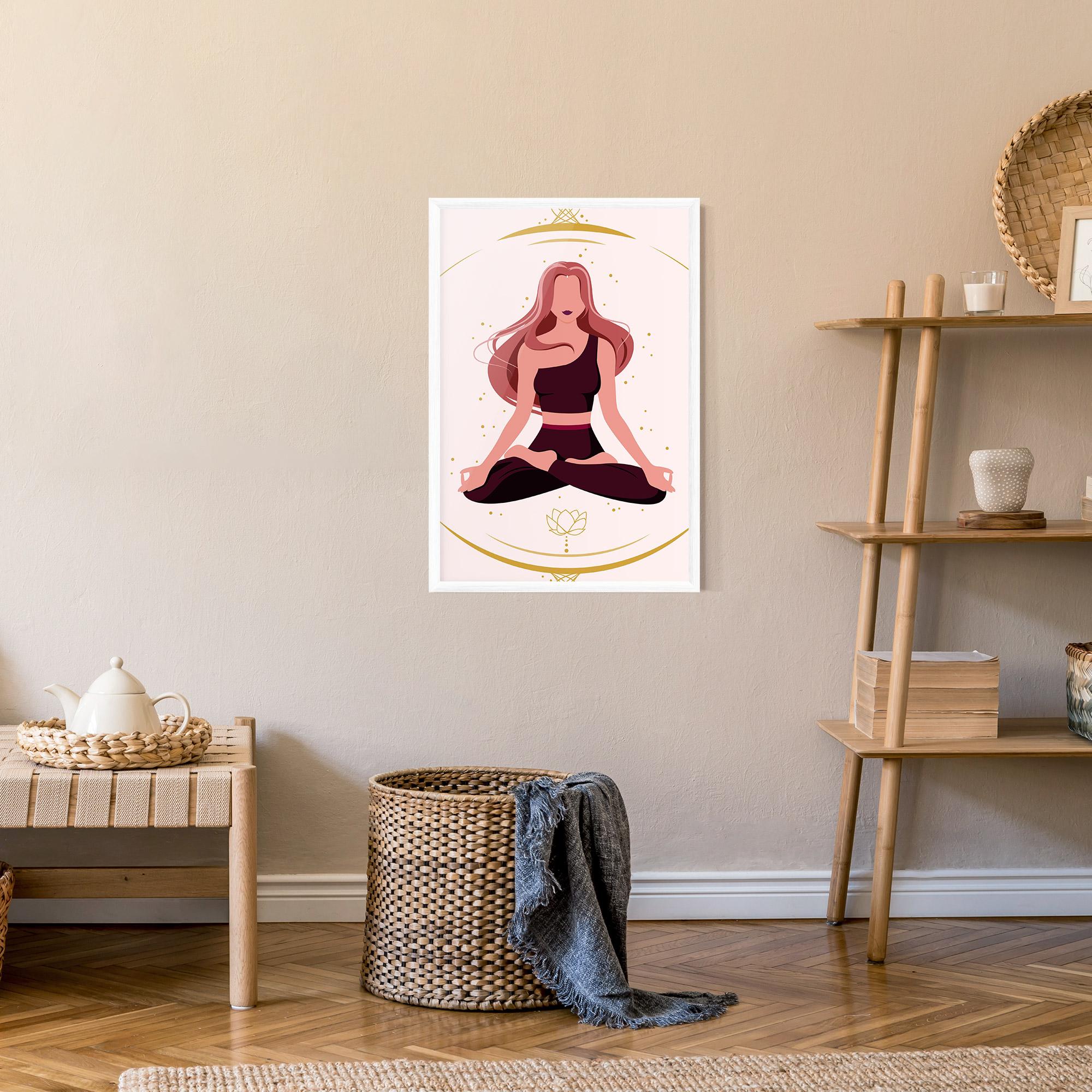 Gerahmte Poster Pretty Yoga Girl mockup 9