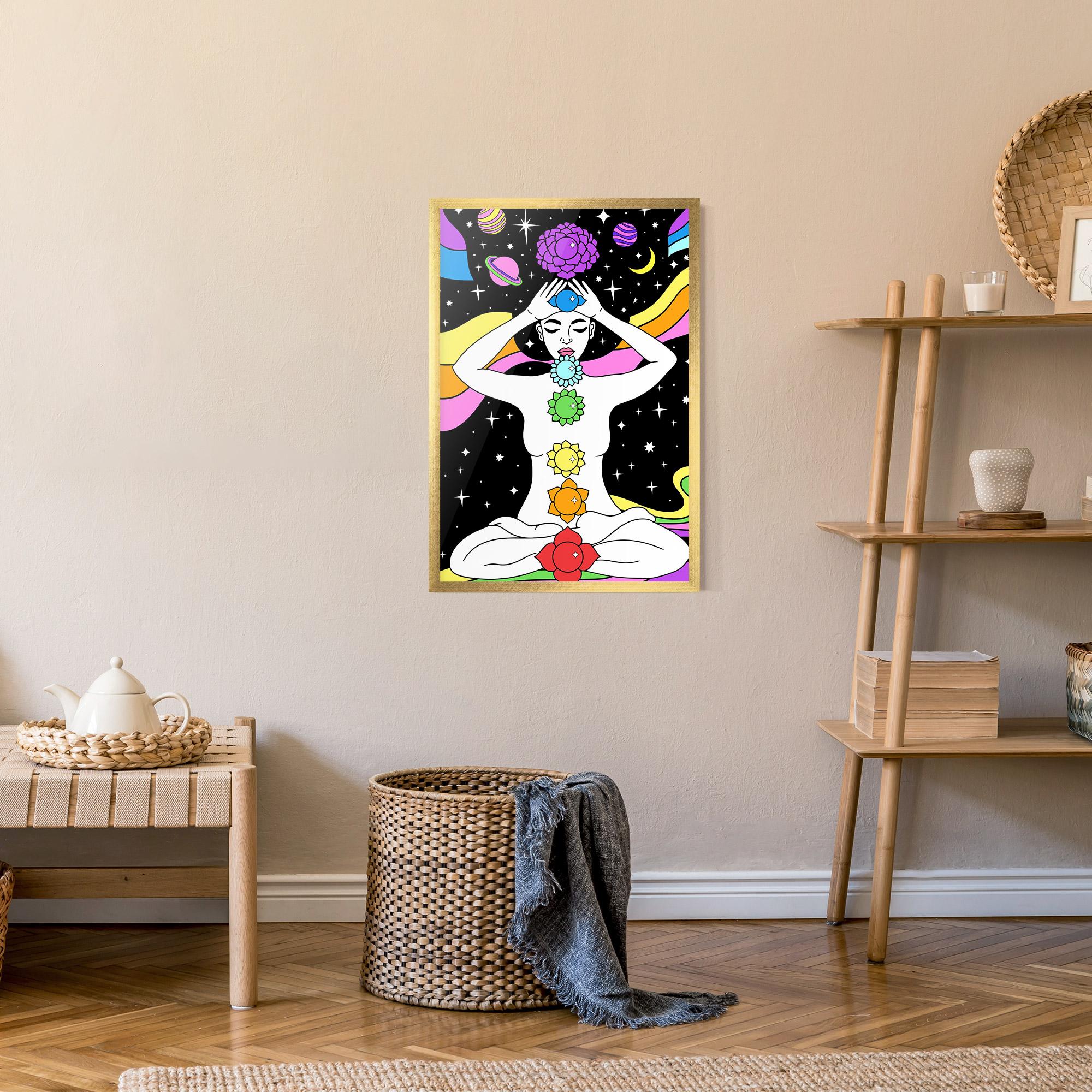 Gerahmte Poster Chakras Meditation mockup 9