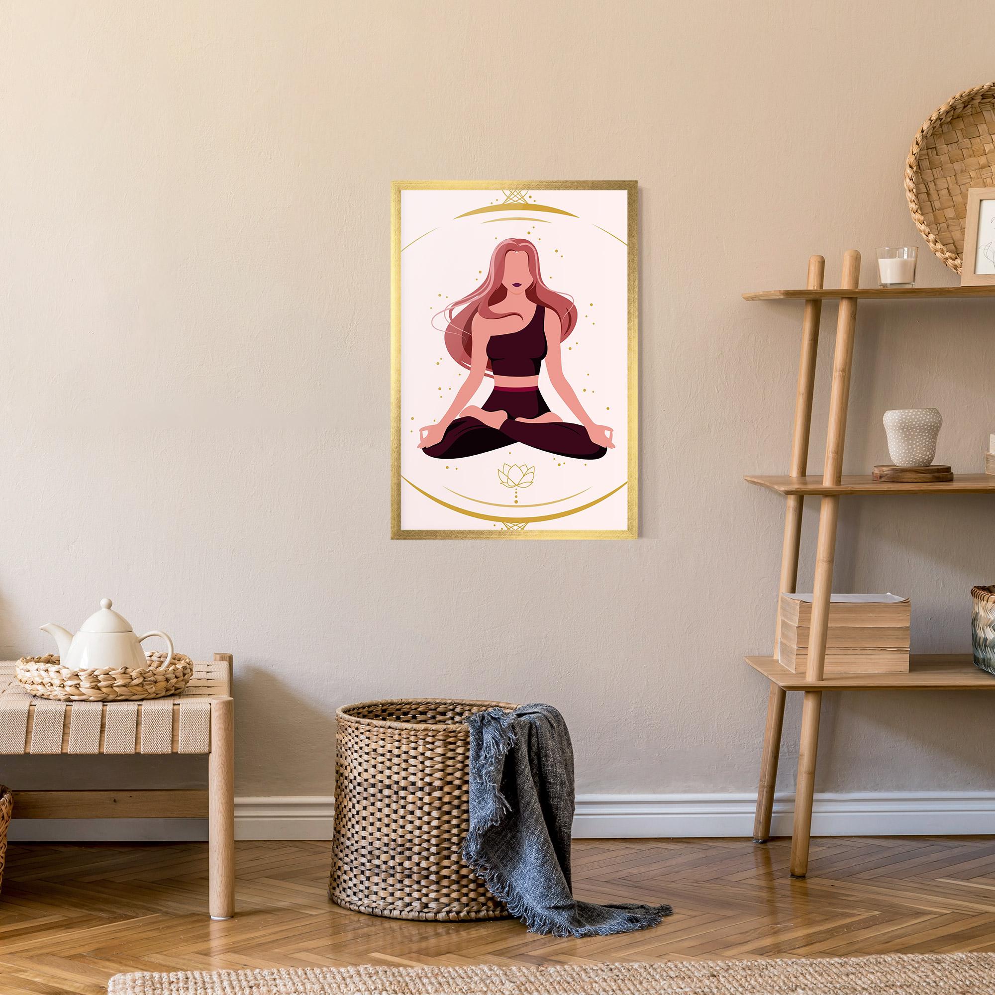 Gerahmte Poster Pretty Yoga Girl mockup 9