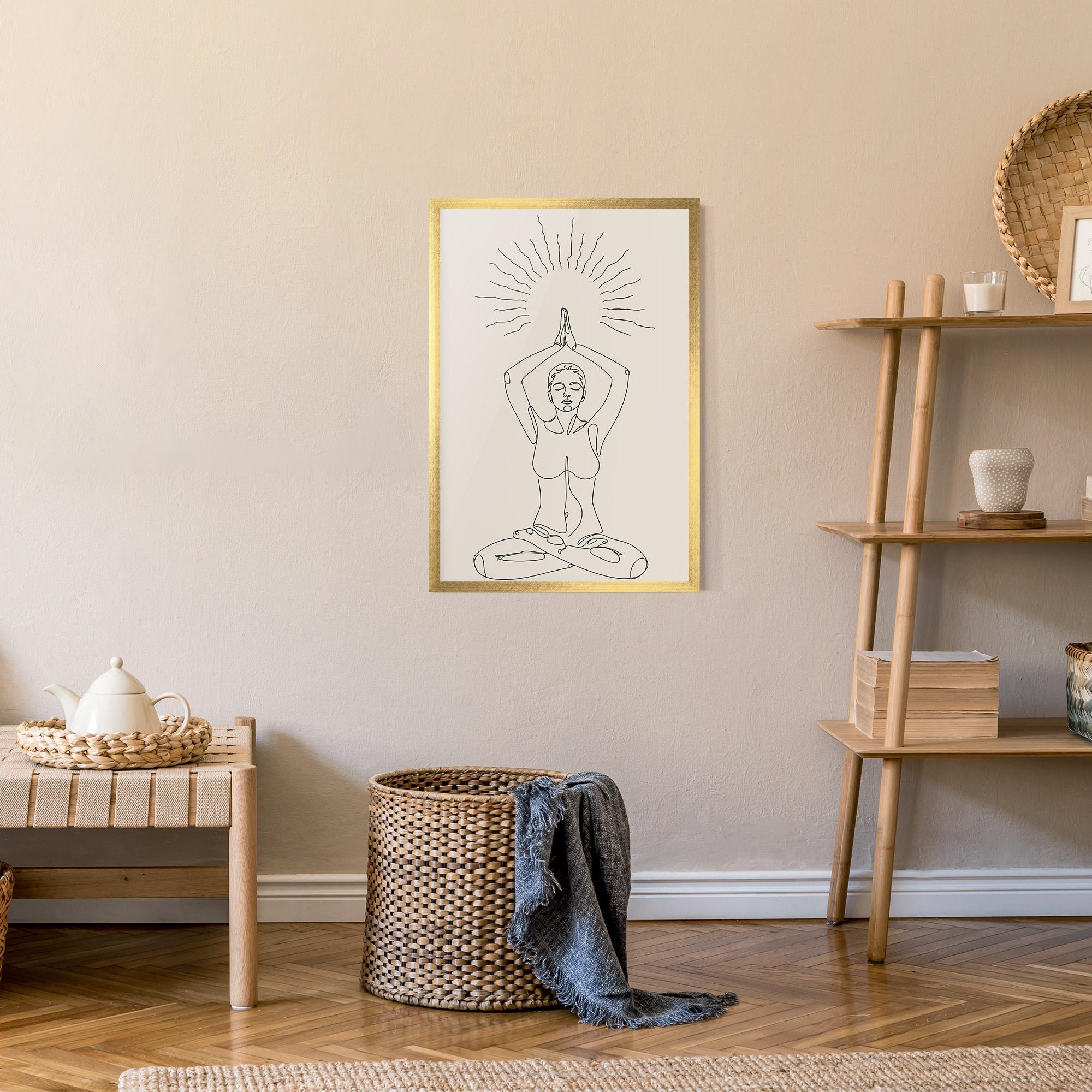 Gerahmte Poster Yoga Sun mockup 9