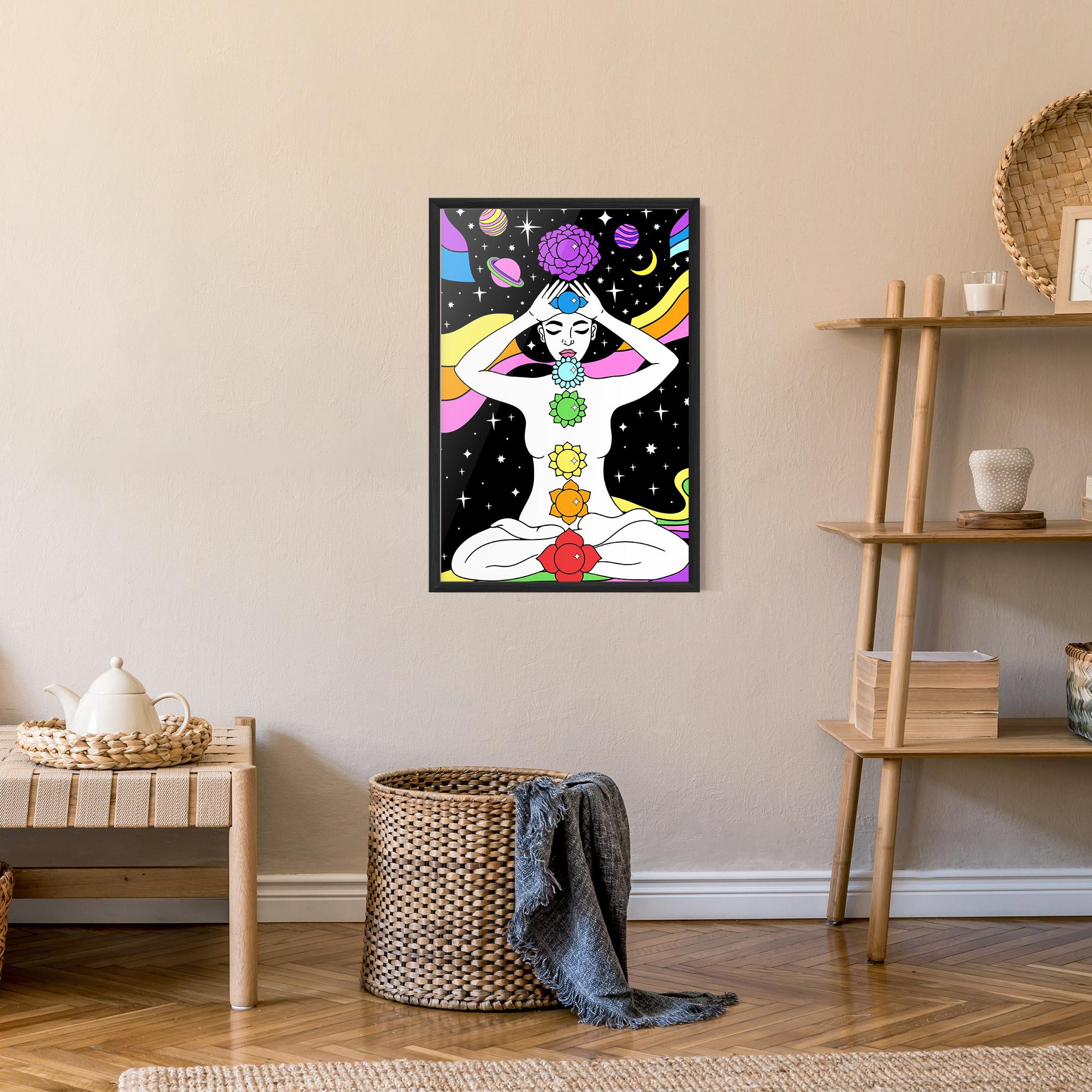 Gerahmte Poster Chakras Meditation mockup 9
