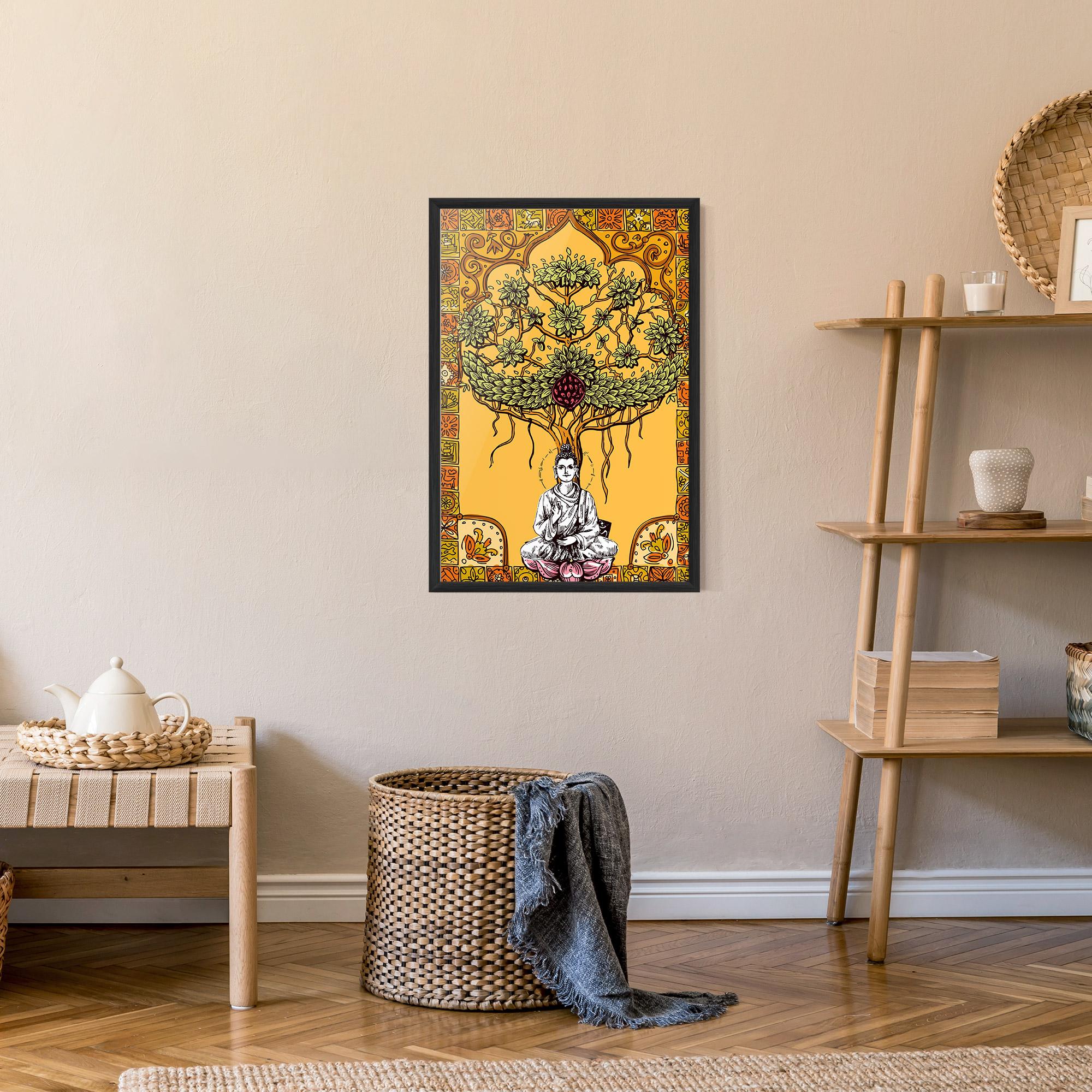 Gerahmte Poster Meditation Three mockup 9