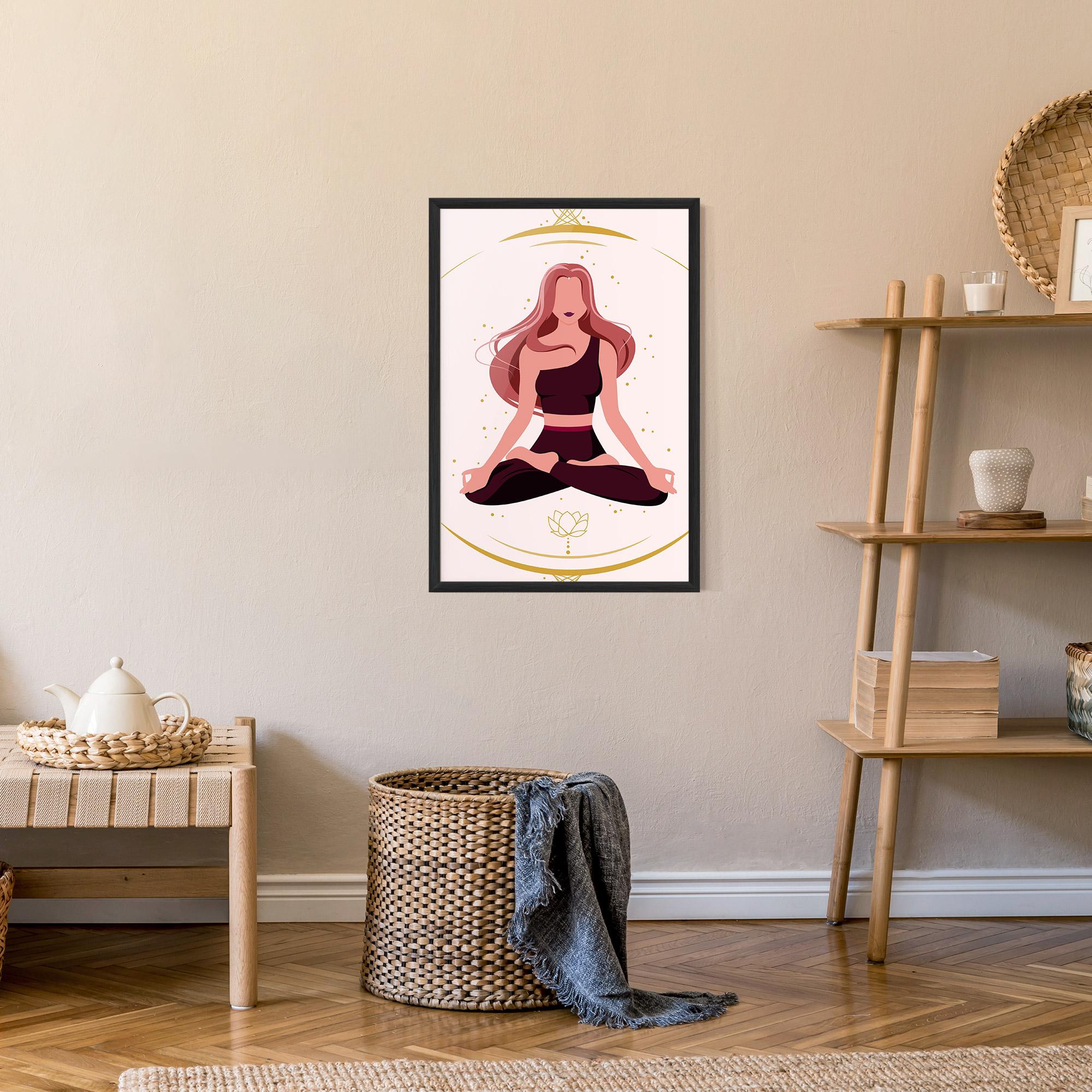 Gerahmte Poster Pretty Yoga Girl mockup 9