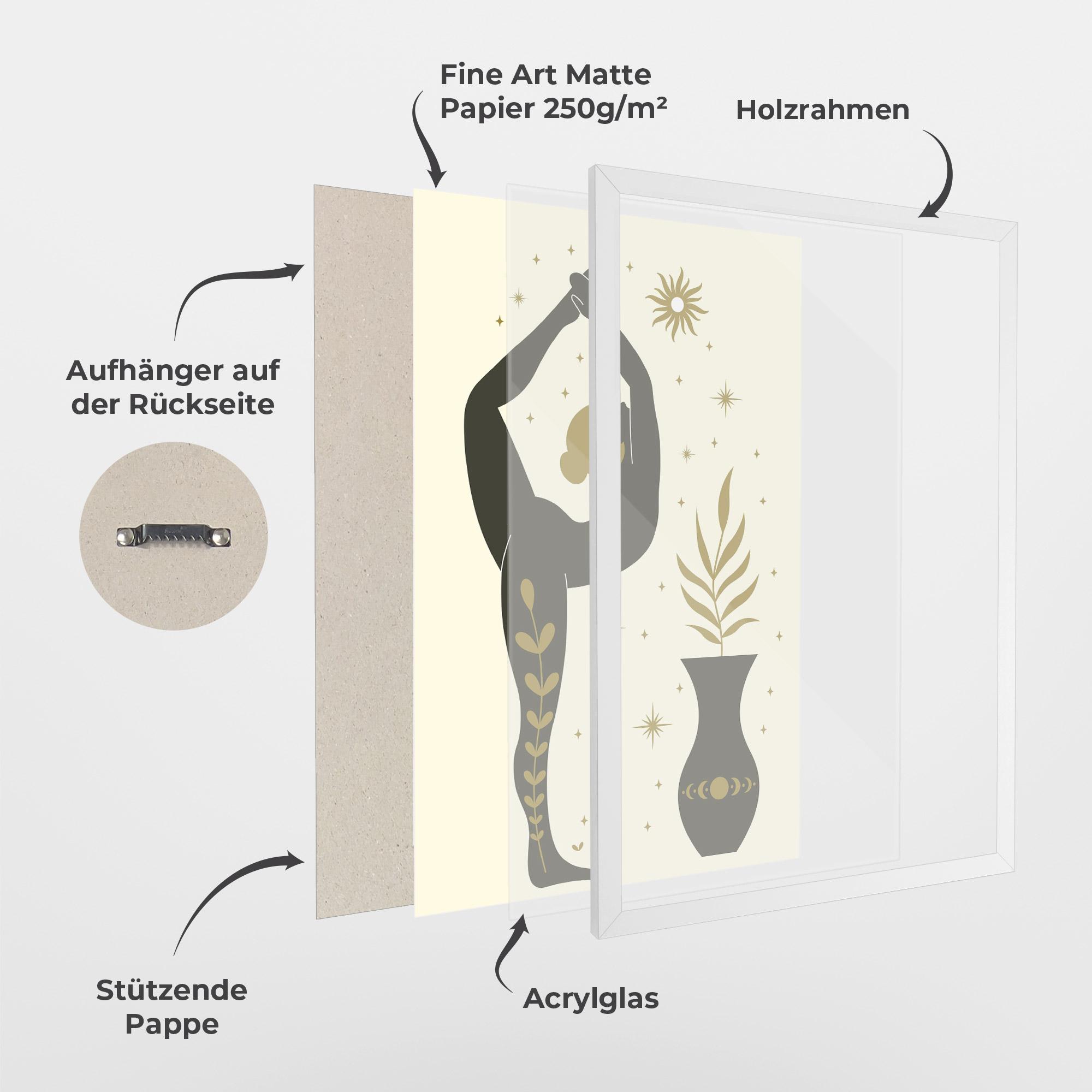 Gerahmte Poster Trivikramasana mockup 1