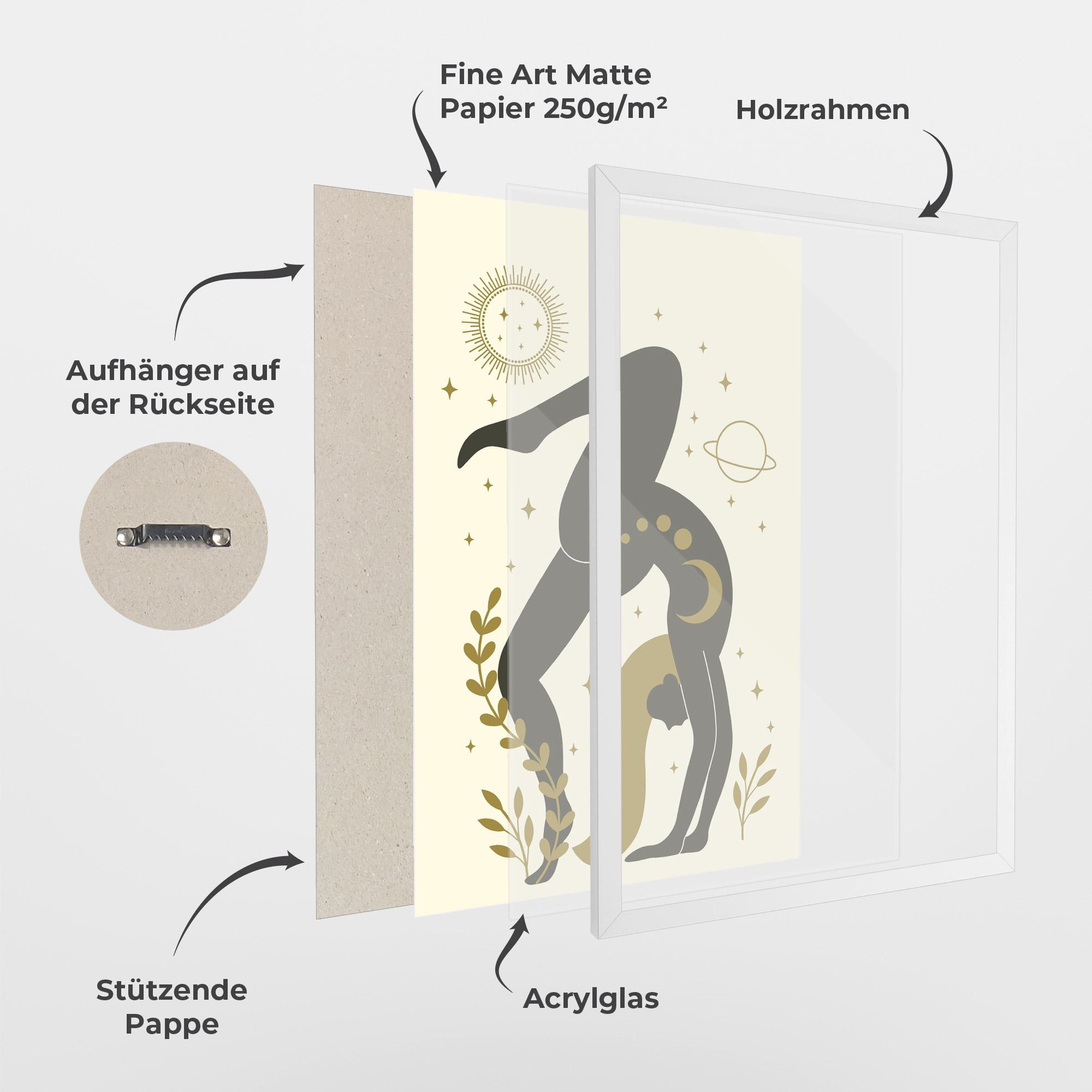 Gerahmte Poster Yoga Sun Pose mockup 1